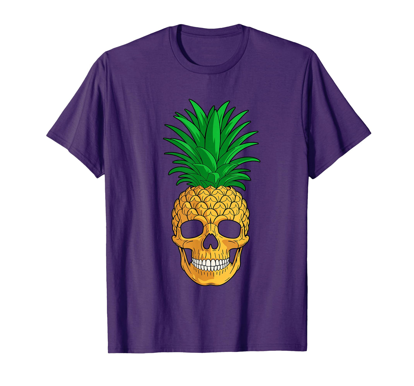 Pineapple Skull Hawaiian Summer Halloween Costume T-Shirt
