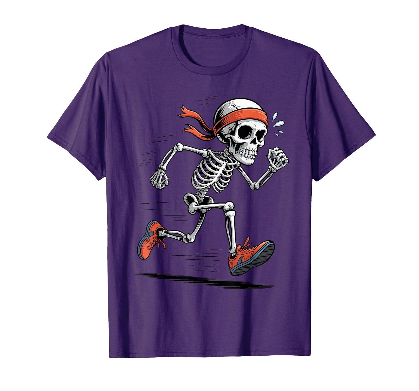 Creepy Skeleton Running Halloween Spooky Season Toddler Kids T-Shirt