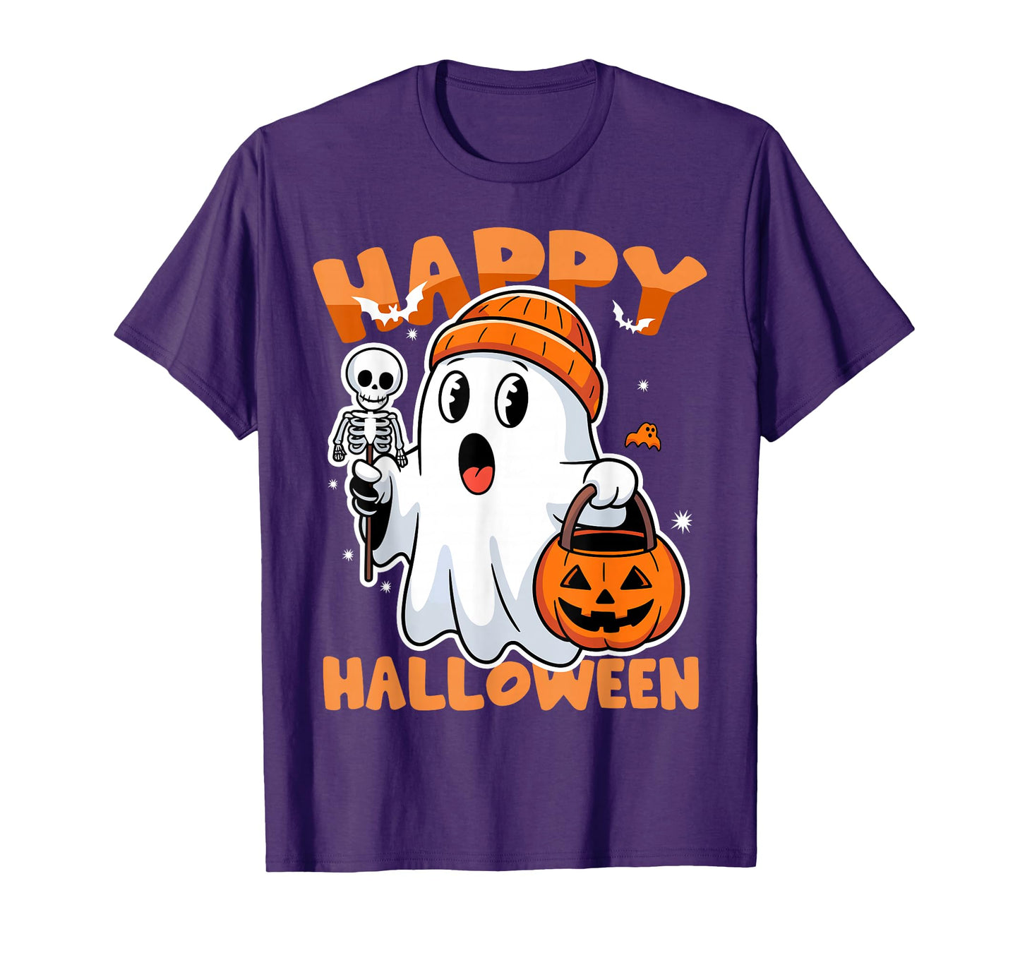 Funny Happy Halloween Boo Ghost Matching Family Couples 2025 T-Shirt