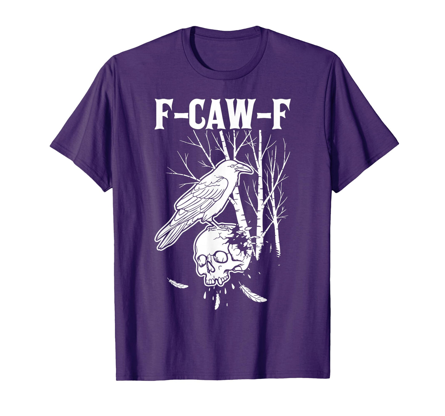 Halloween F Caw F Black Bird F-Caw-F Crow Women Men T-Shirt