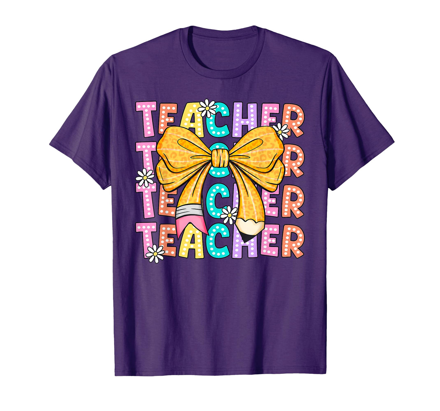 Coquette Bow Teacher Student Happy First Day Back To School T-Shirt