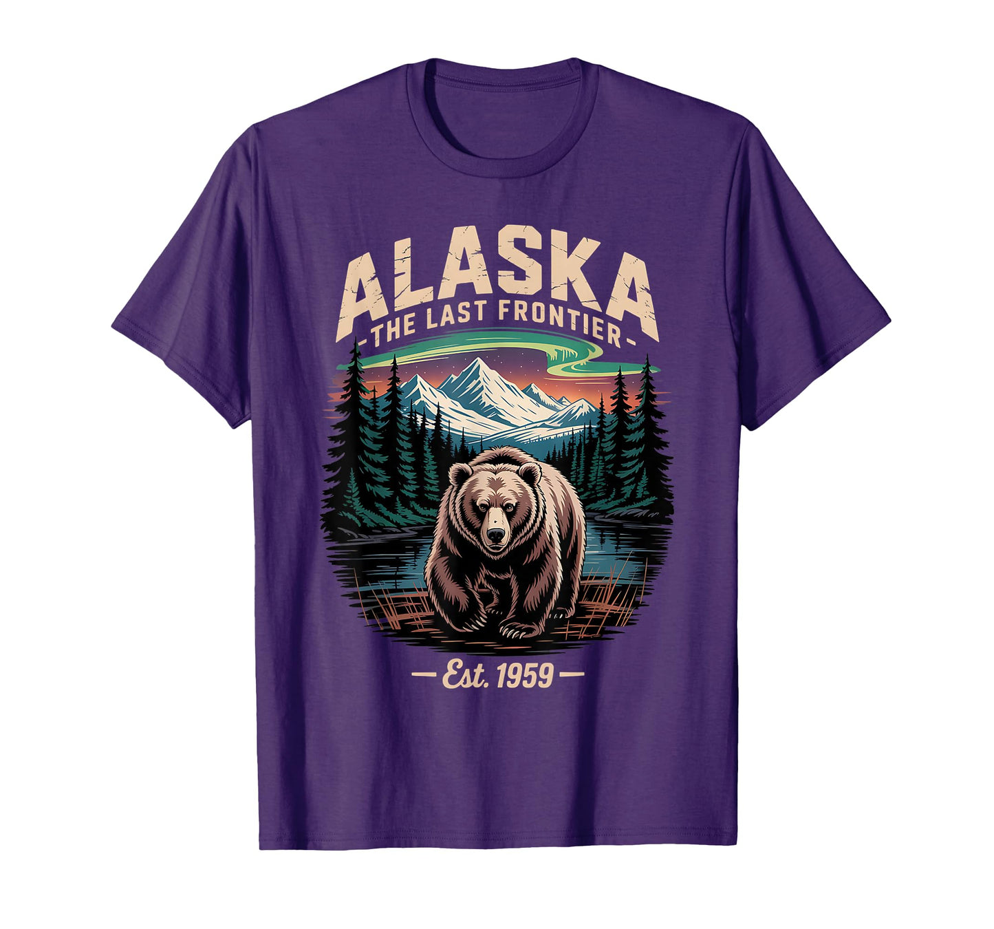 Alaska The Last Frontier Est 1959 Bear Nature T-Shirt