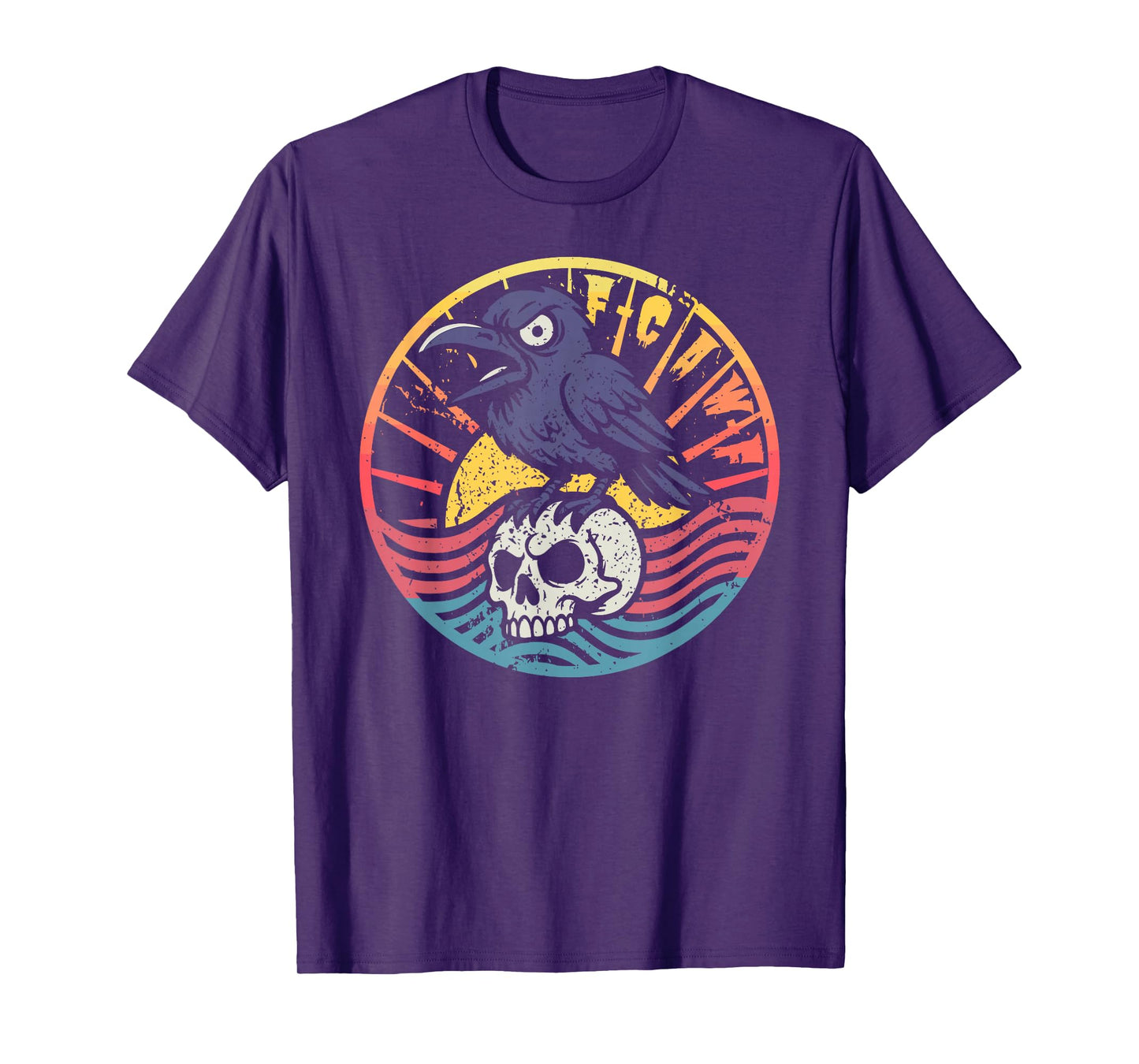 F-Caw-F Funny Crow Skull Sunset Sarcastic for Men & Women T-Shirt