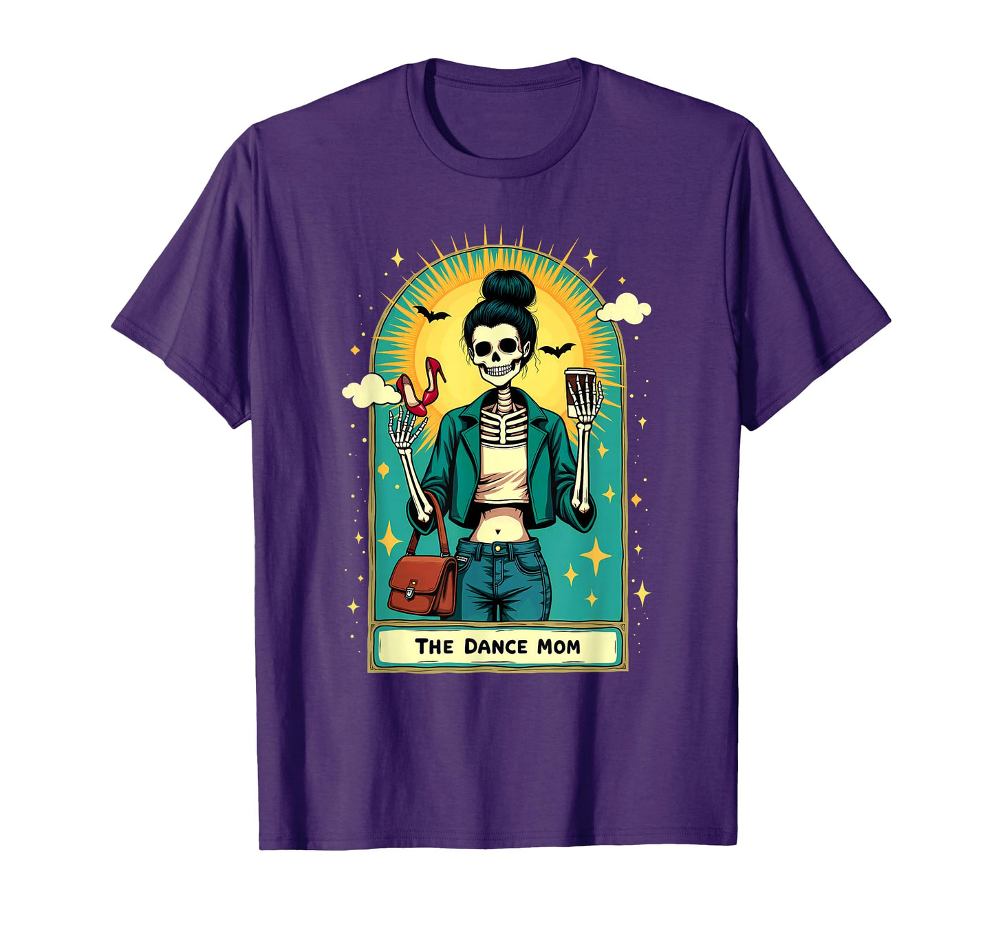 Tarot Card Dance Mom Skeleton Halloween T-Shirt