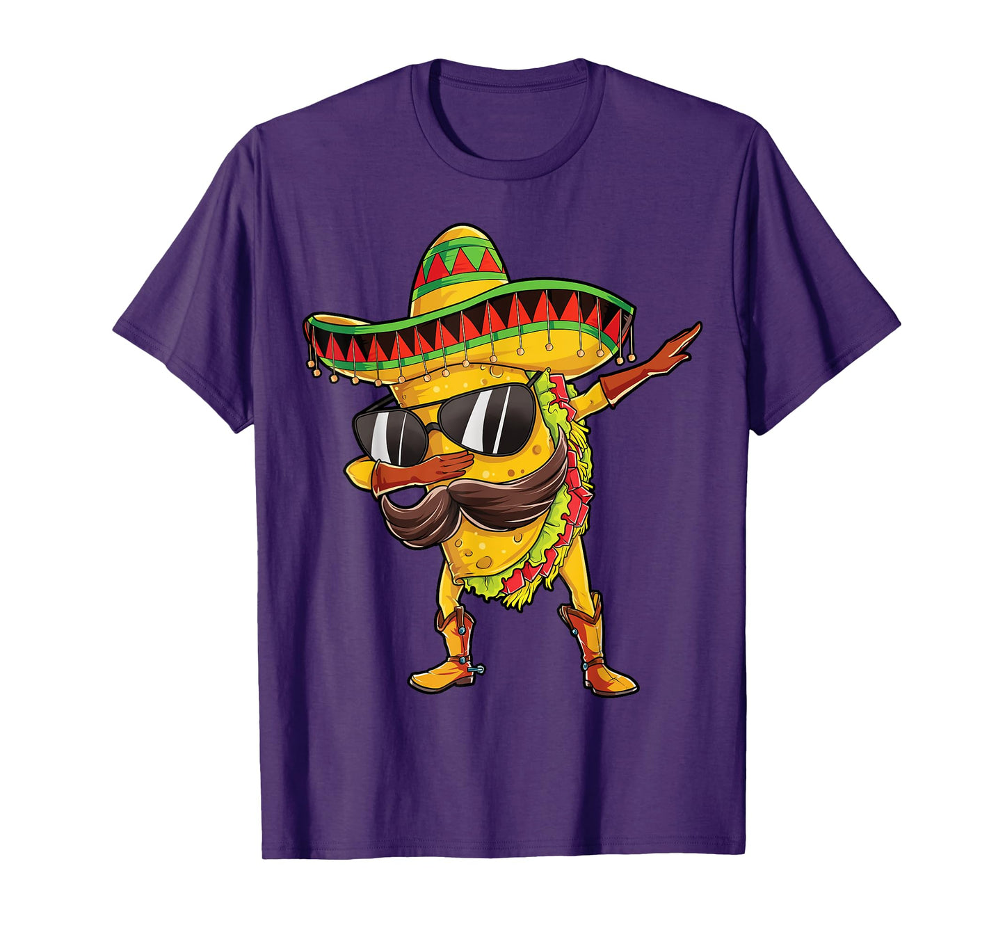 Dabbing Taco Cinco de Mayo Boys Men Mexican Food Sombrero T-Shirt
