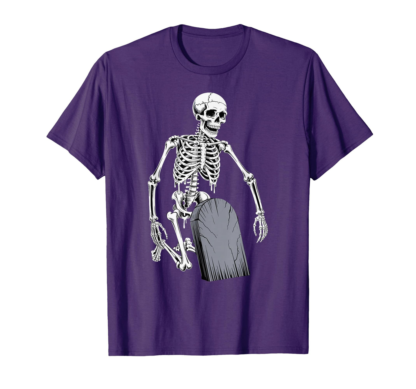 Zombie Skeleton in Haunted Forest Fantasy Horror Halloween T-Shirt