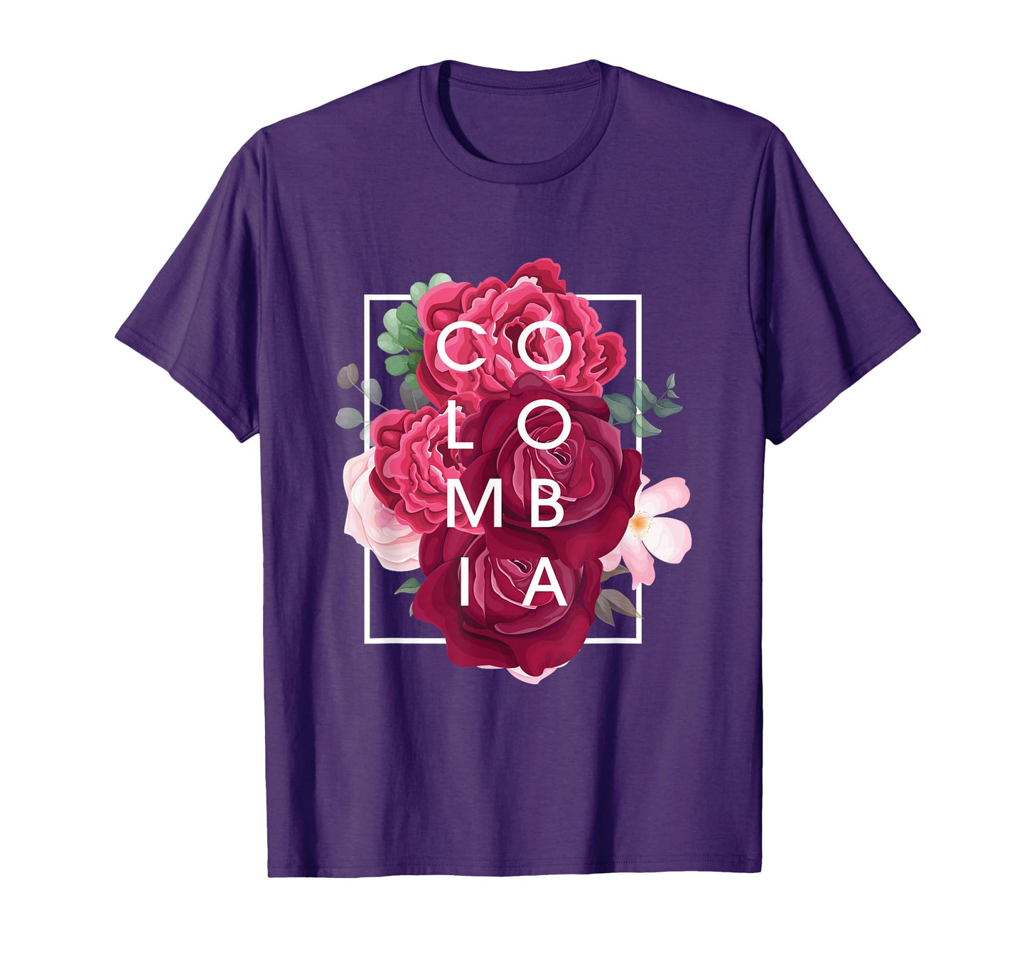 Flowers of Colombia Word Art - Colombian Pride T-Shirt