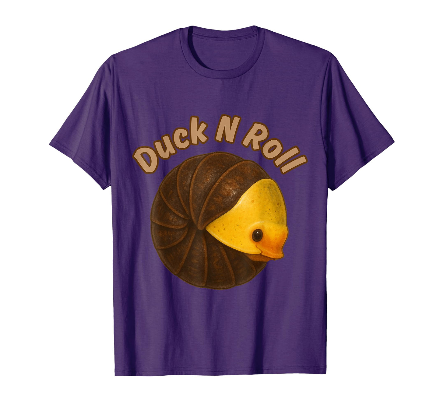 Duck N Roll – Funny Rubber Ducky Isopod Pun Design T-Shirt