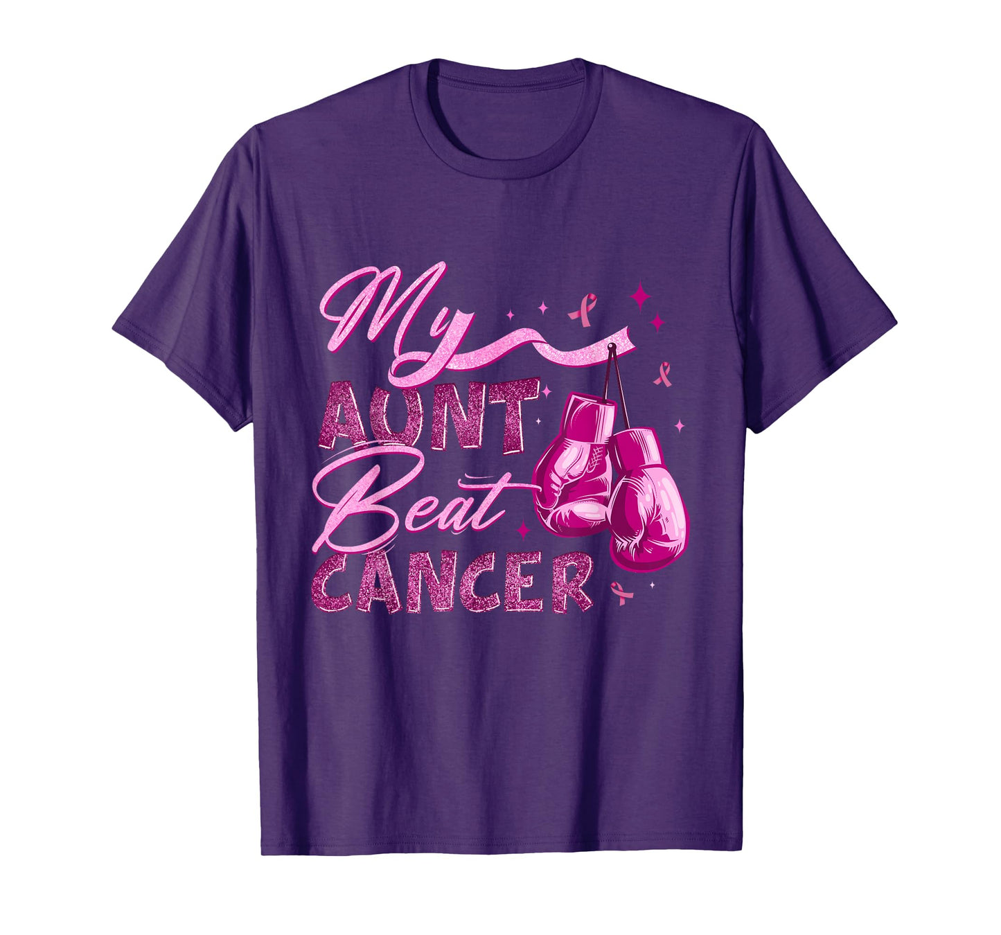 My Aunt Beat Cancer Breast Cancer Awareness Support Squad T-Shirt