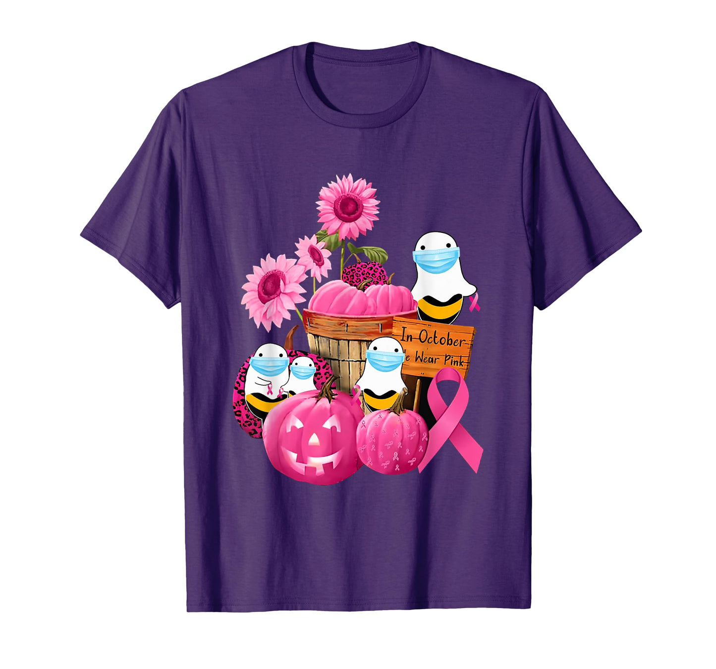 In October We Wear Pink Boo Bees Couples T-Shirt