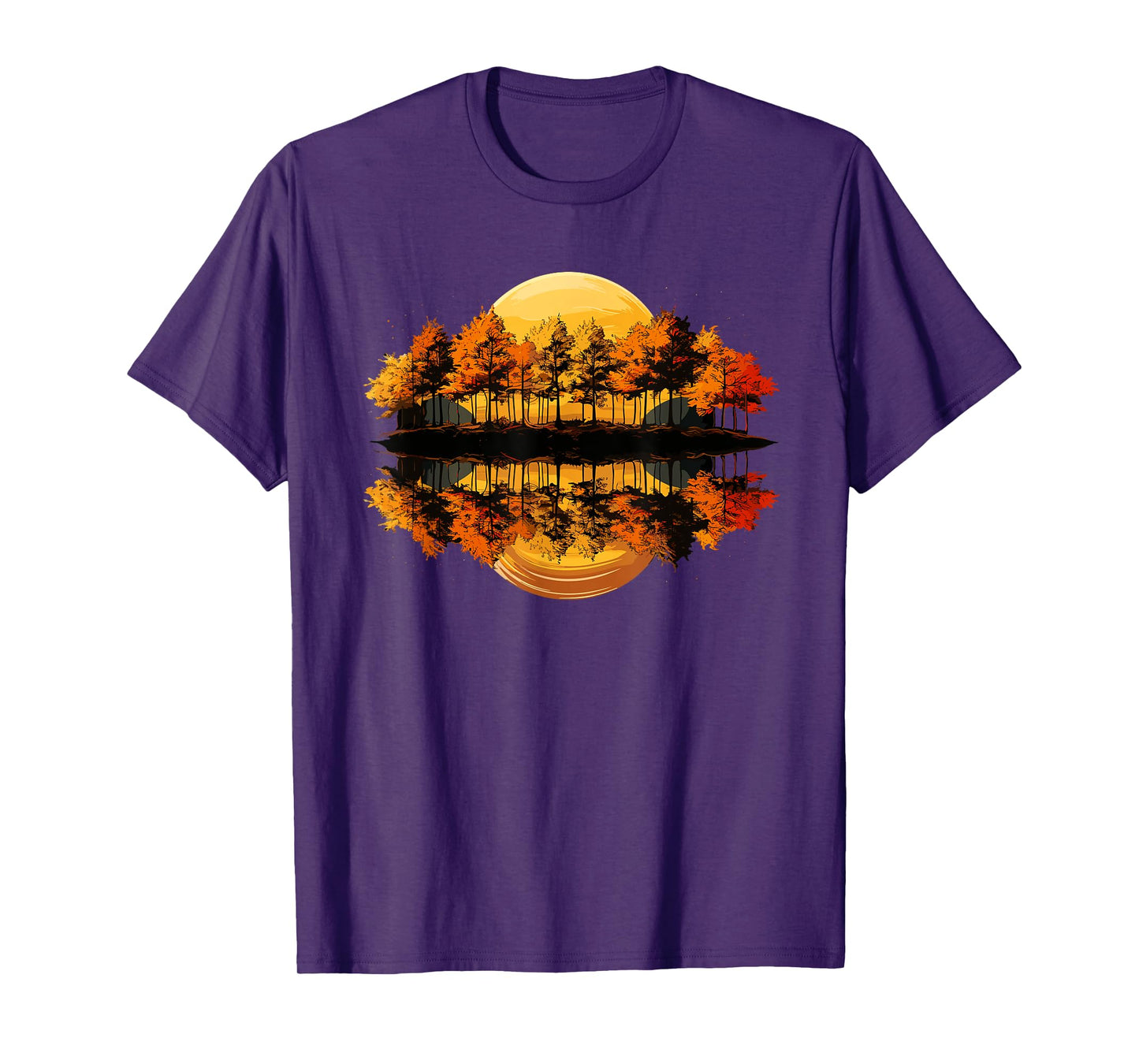 Nature Reflection Forest Trees Outdoor Wildlife T-Shirt