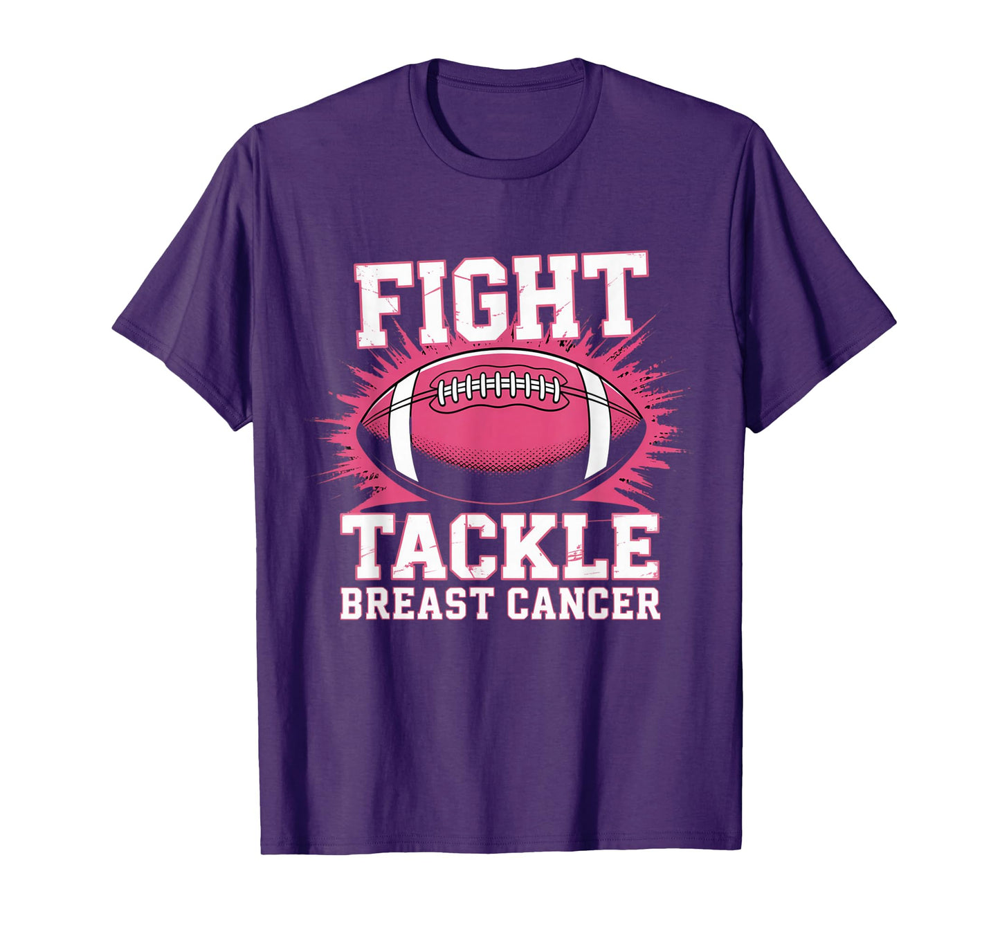 Pink Out Tackle Breast Cancer Awareness Football Kids Boys T-Shirt