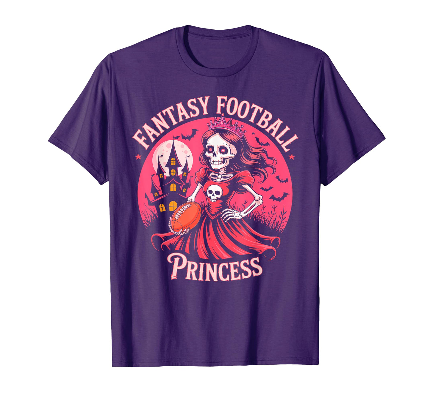 Fantasy Football Loser Princess Tee Halloween Skeleton T-Shirt