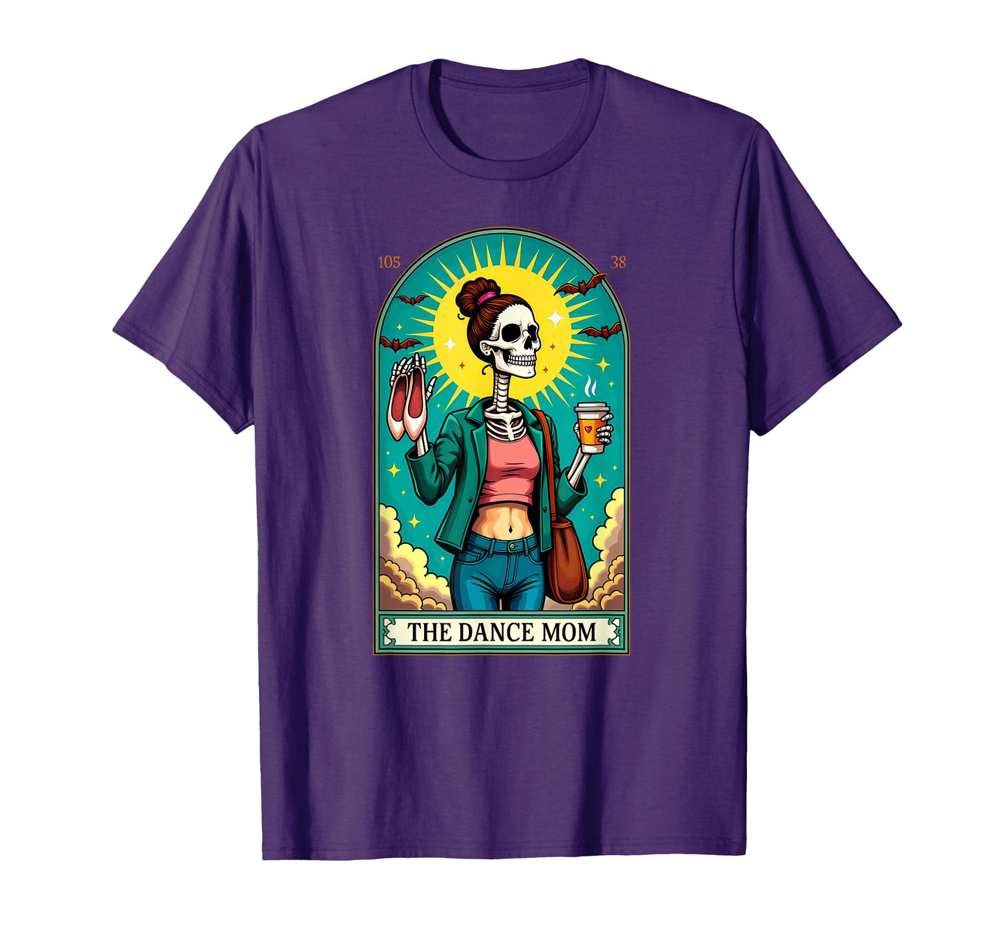 Tarot Card Dance Mom Skeleton Halloween T-Shirt