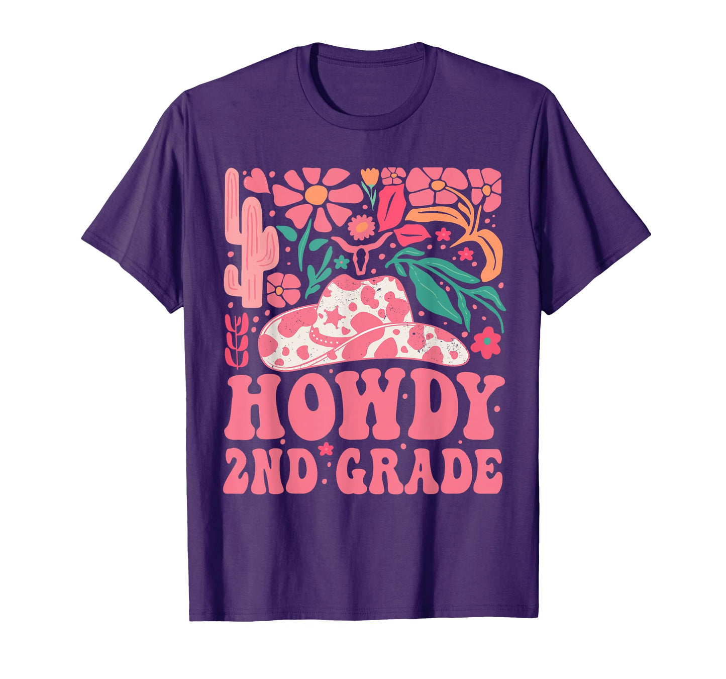 Howdy Second Grade Western Cowgirls 2nd Grade Squad Teacher T-Shirt