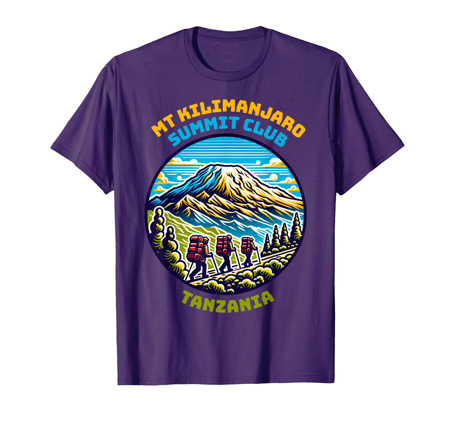 Mt Kilimanjaro Summit Club Tanzania Africa's Highest Hiking T-Shirt