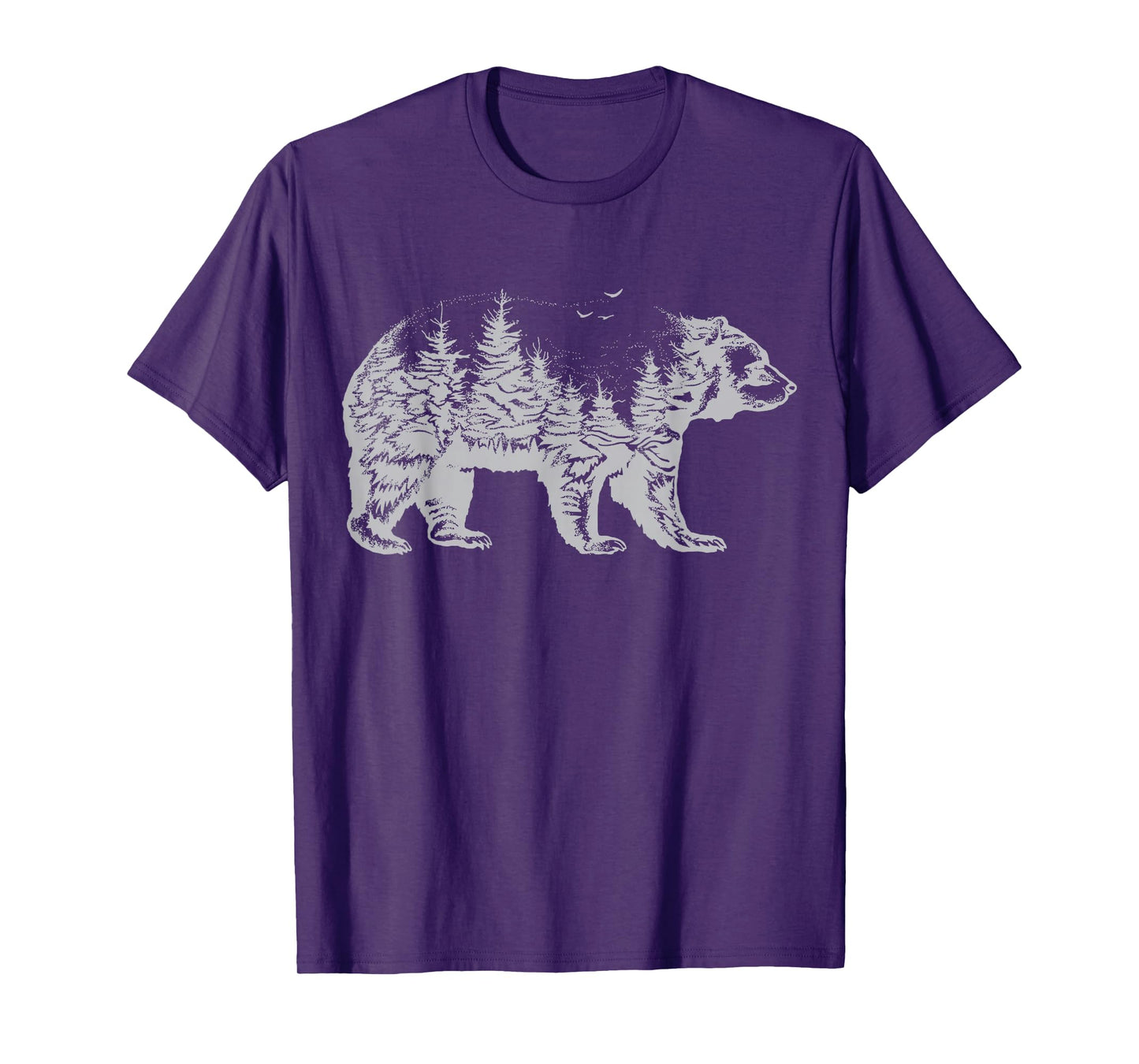 Bear silhouette forest nature for lovers of animal wildlife T-Shirt