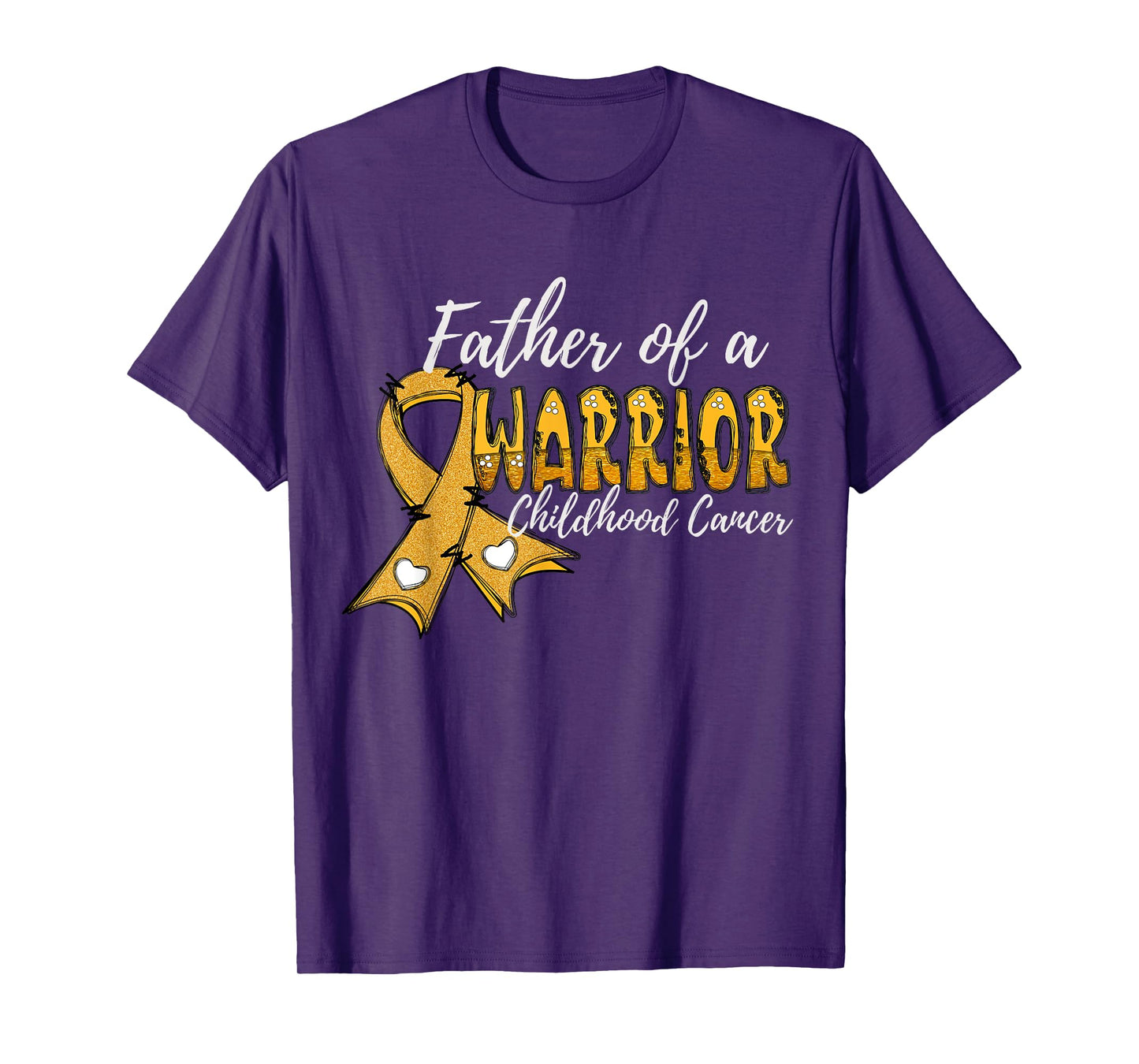 Father Of A Warrior Child Cancer Awareness Family T-Shirt