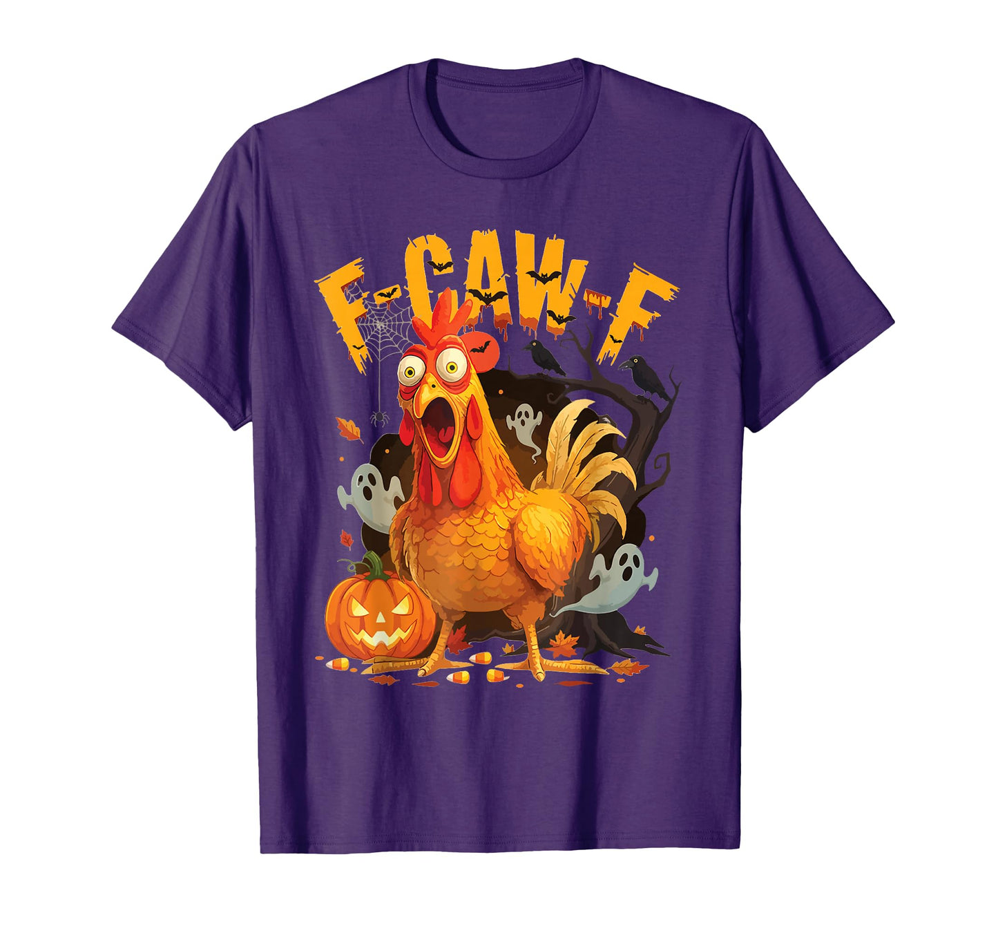 Funny F-Caw-F Funny Chicken Adult Humor Halloween T-Shirt