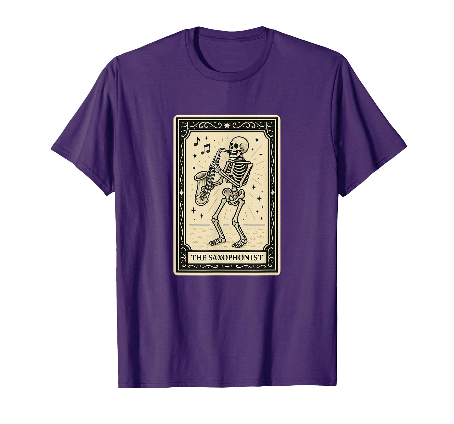 Saxophonist Tarot Card - Halloween Spooky Gothic Saxophone T-Shirt