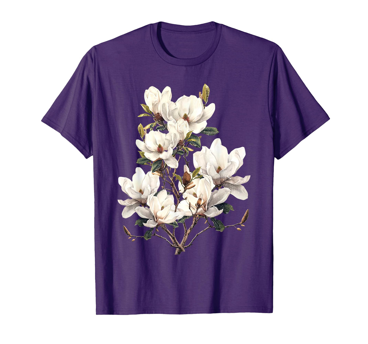 Retro Flower Magnolia Blossom Botanical Garden Nature Lover T-Shirt