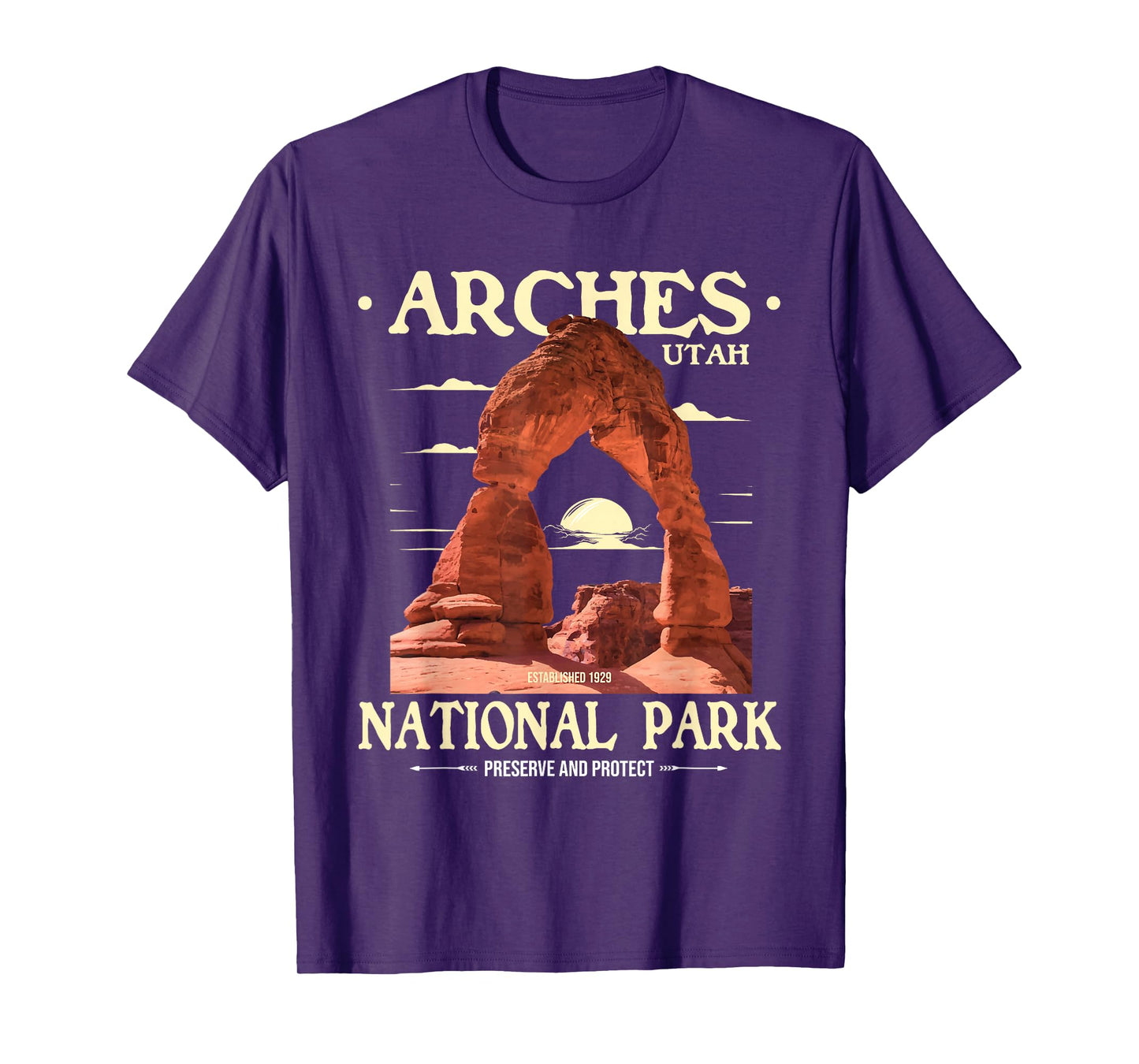 Arches National Park - Retro Hiking & Camping Lover T-Shirt