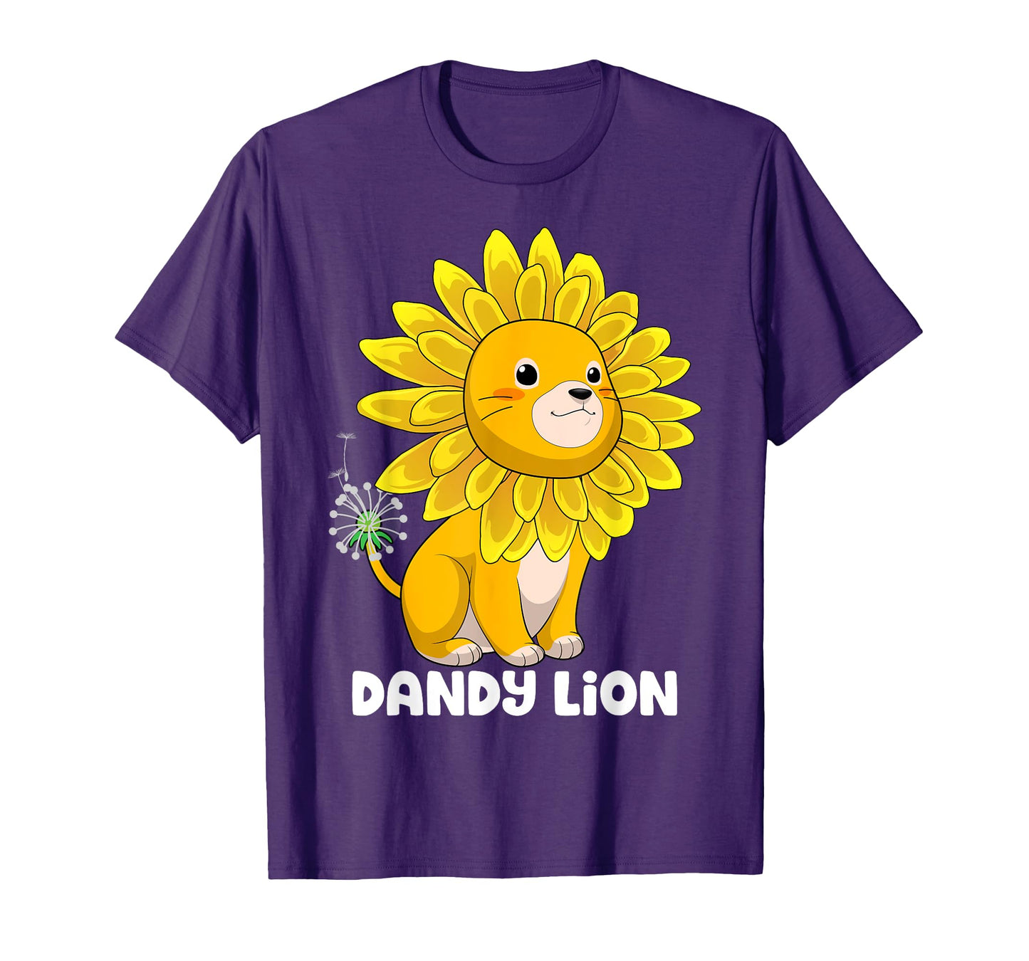 Dandy Lion Dandelion Lion Funny Flower Animal Pun T-Shirt