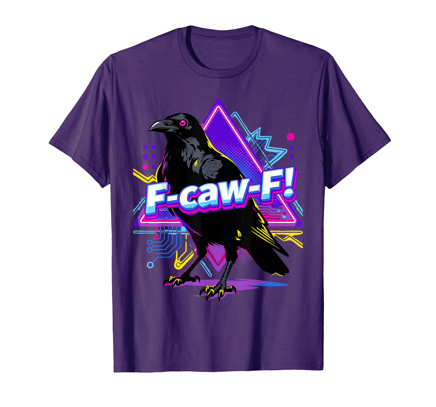 F-caw-F Crow Adult Humor Retro Vintage Raven T-Shirt