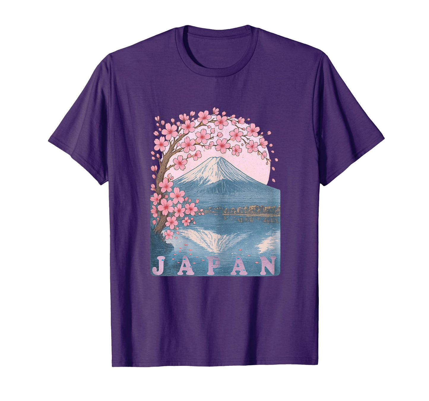 Japanese Cherry Blossom Mt Fuji Japan Art Women T-Shirt