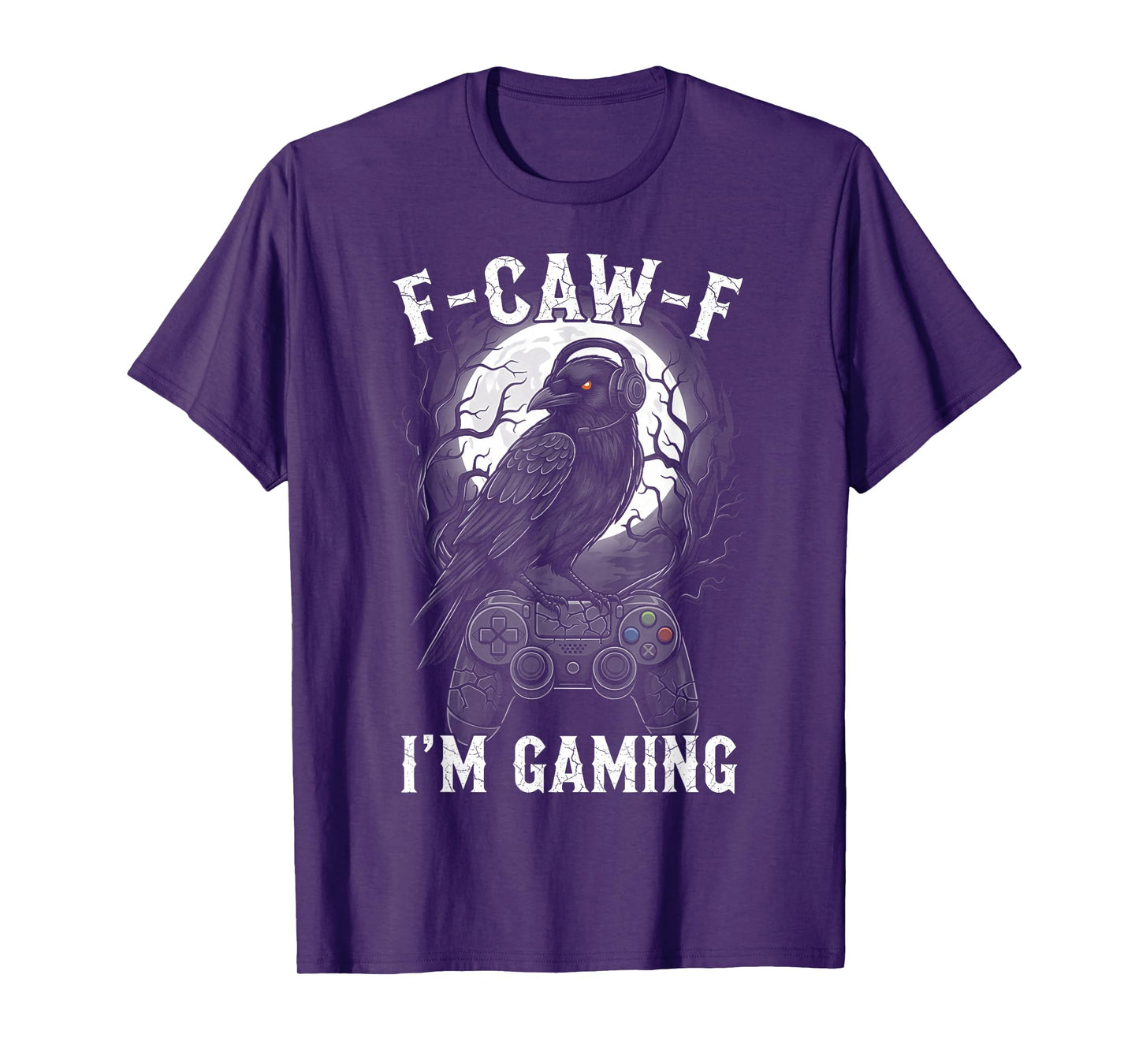 Black Crow F-CAW-F I'm Gaming Funny Video Gamer Gothic Adult T-Shirt