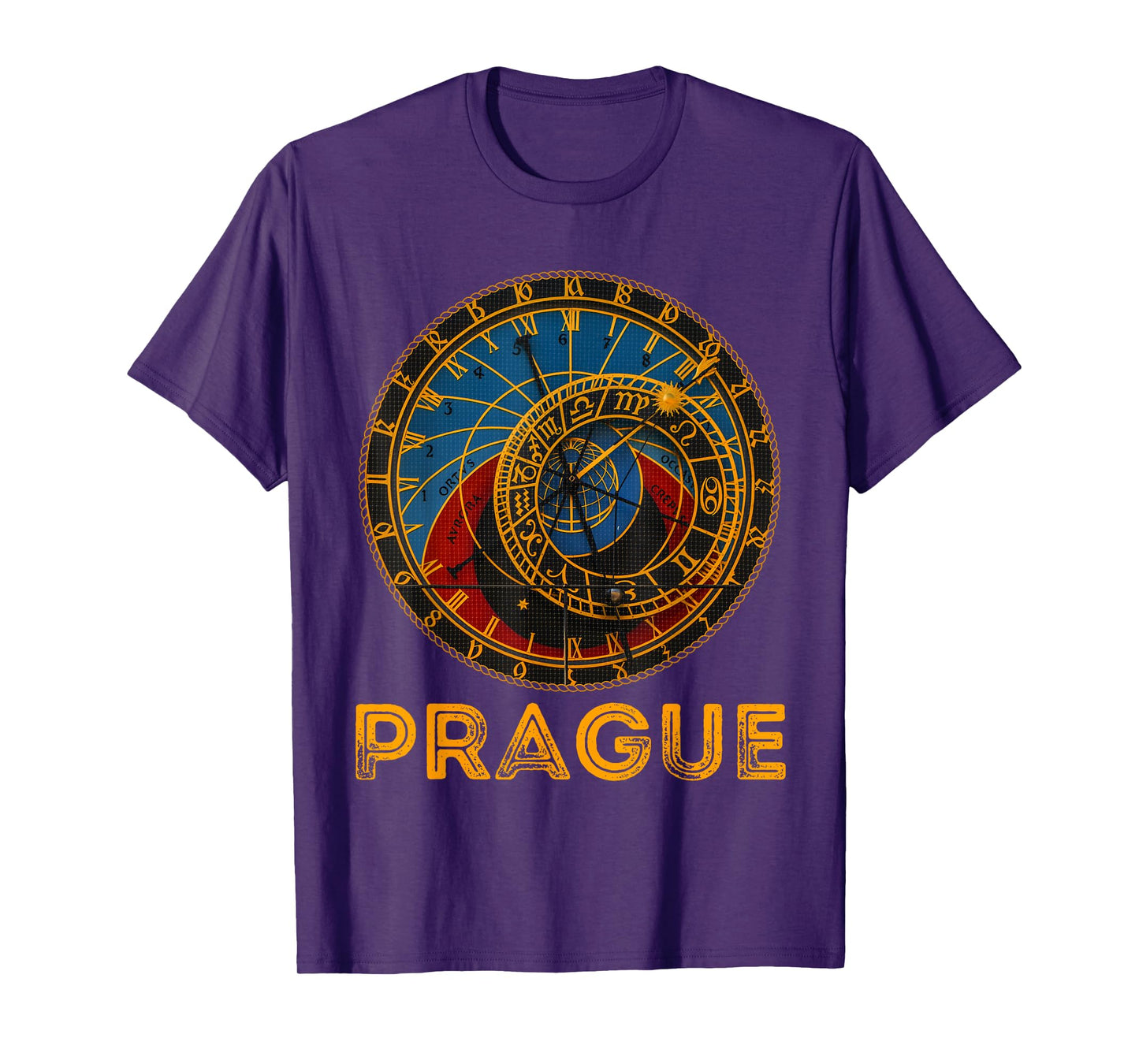 Prague Czech Republic Souvenir Astronomical Clock Prague T-Shirt