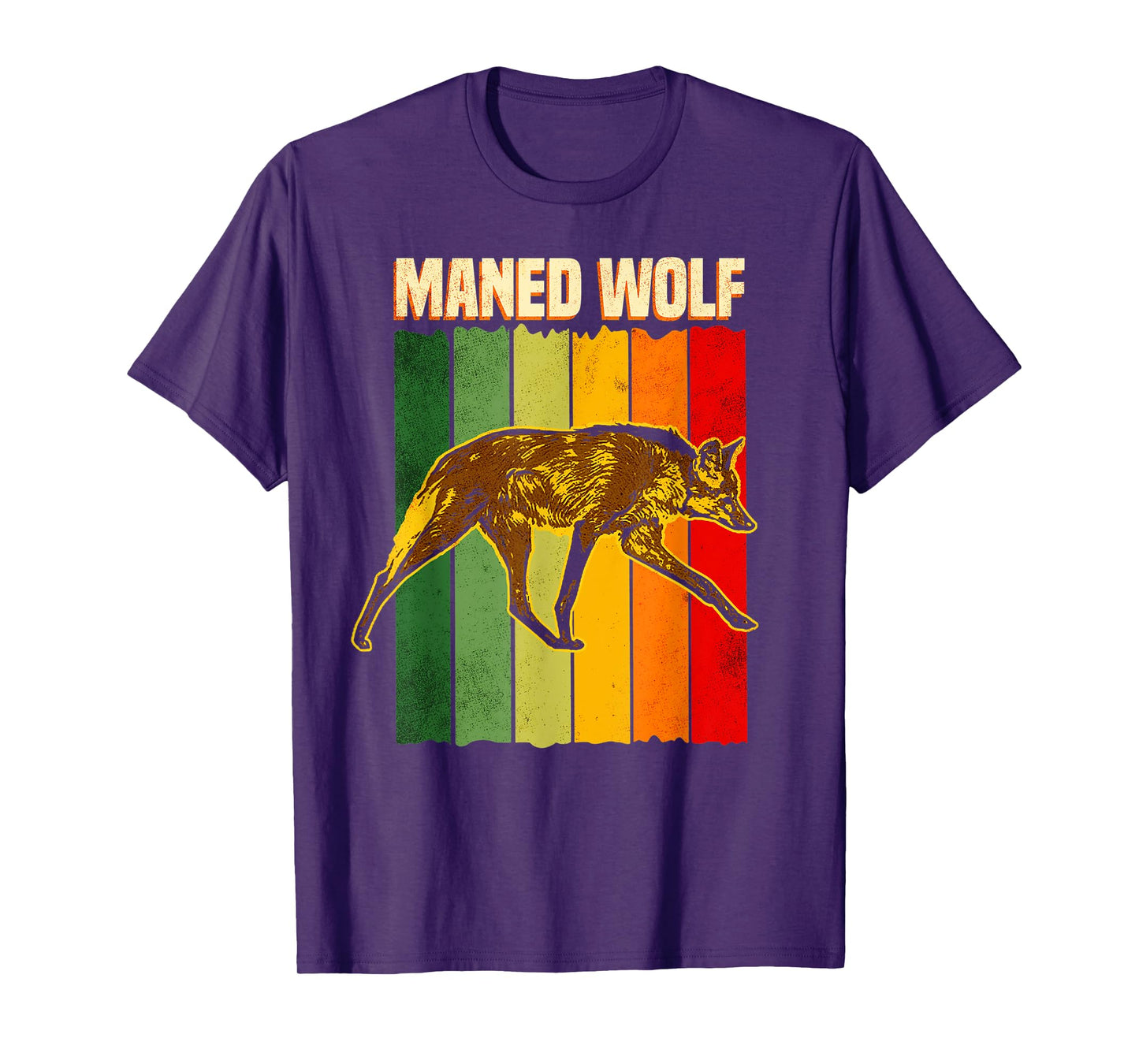 Maned Wolf South America Animal Colorful T-Shirt