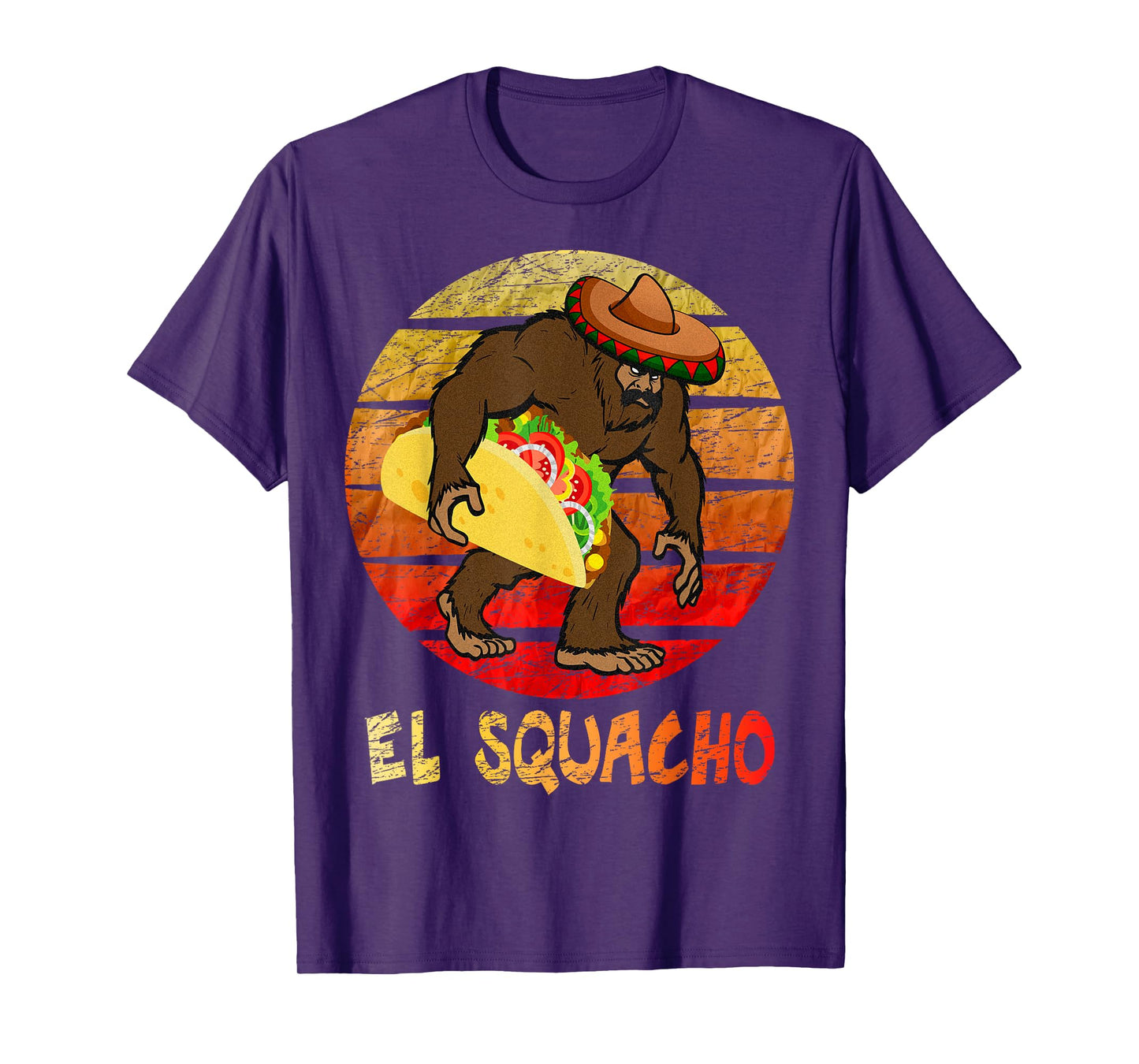 El Squacho Sasquatch Taco Sombrero TShirt Cinco de Mayo Tee
