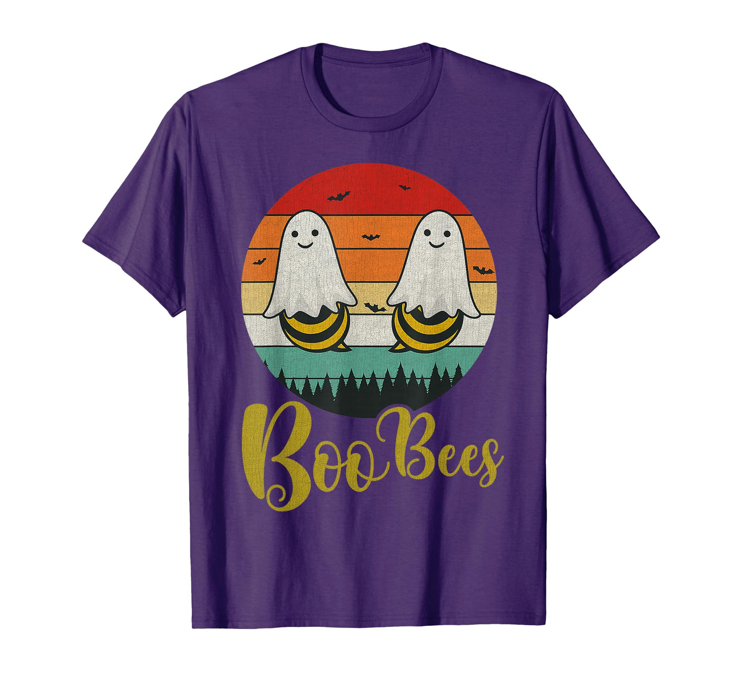 Funny Boo Bees Ghost Halloween Rainbow Costume Vintage T-Shirt