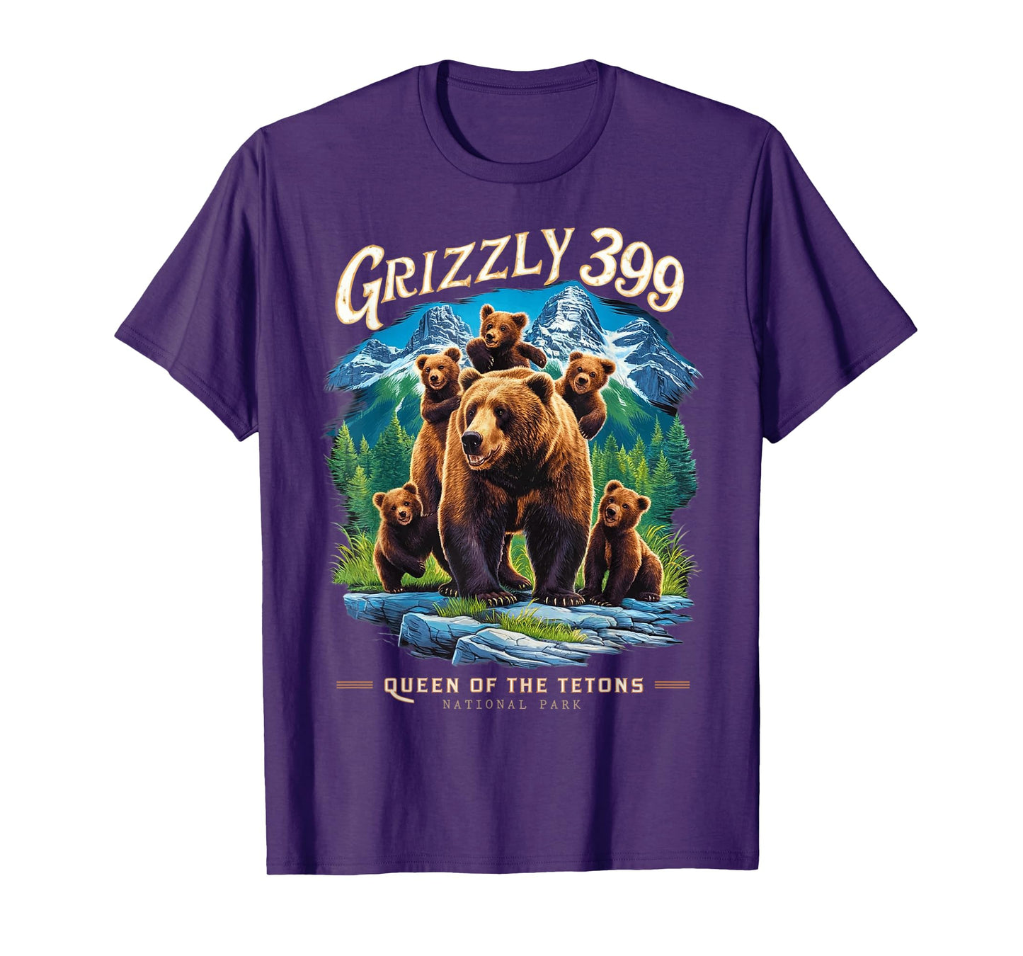 Grizzly 399 Bear Lovers Queen Of The Tetons National Park T-Shirt
