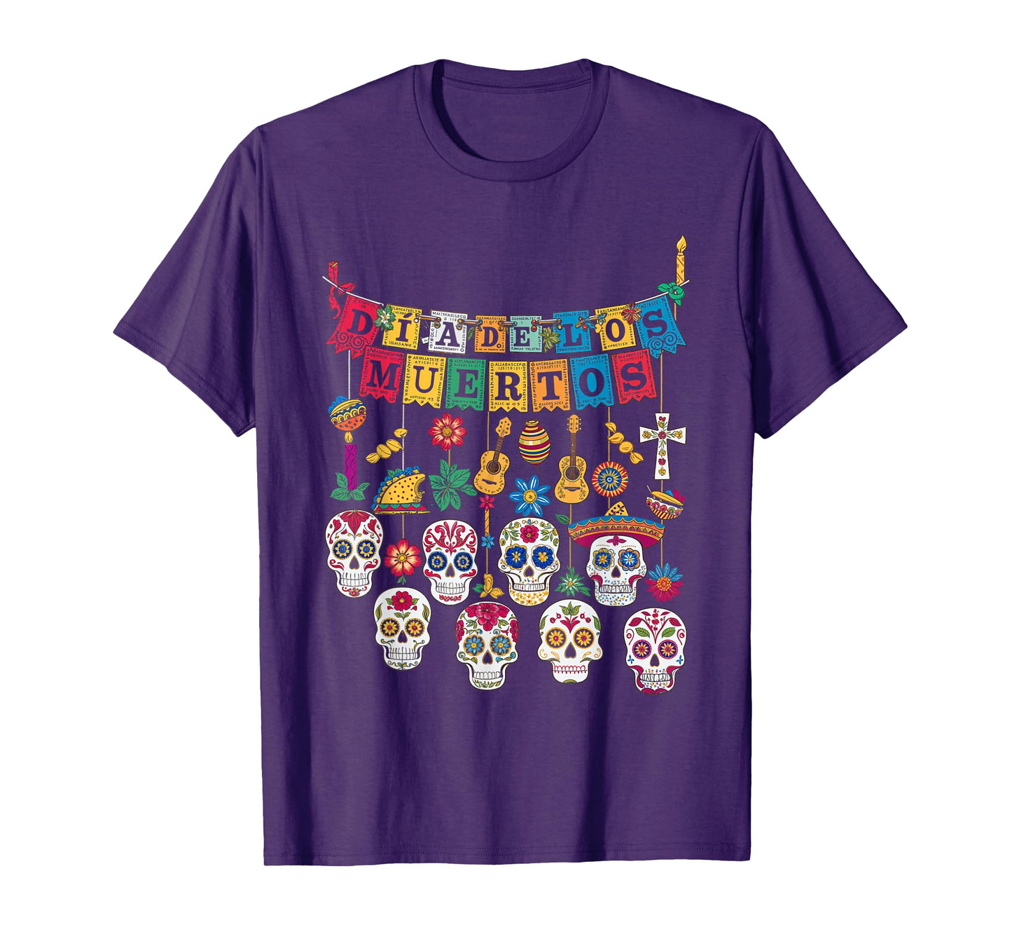 Dia De Los Muertos Sugar Skull Celebration Art Love T-Shirt