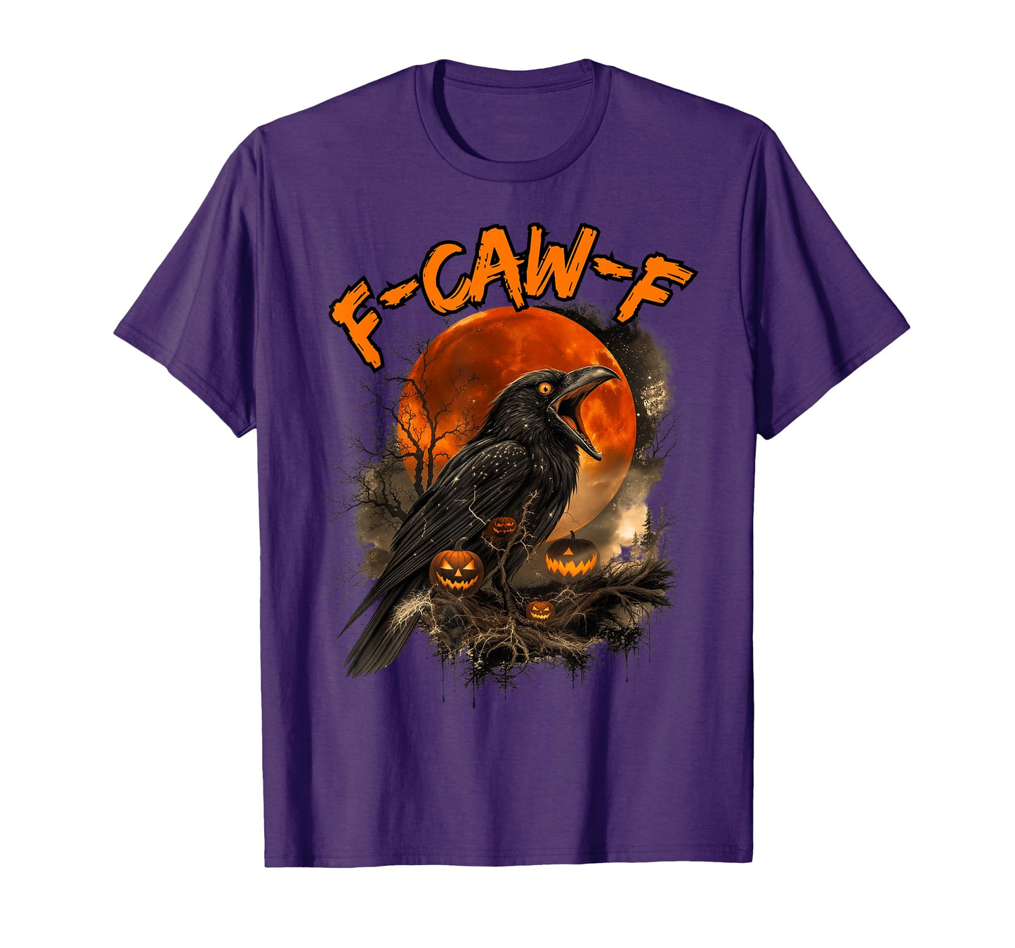 Funny Crow Halloween Themed F-Caw-F T-Shirt