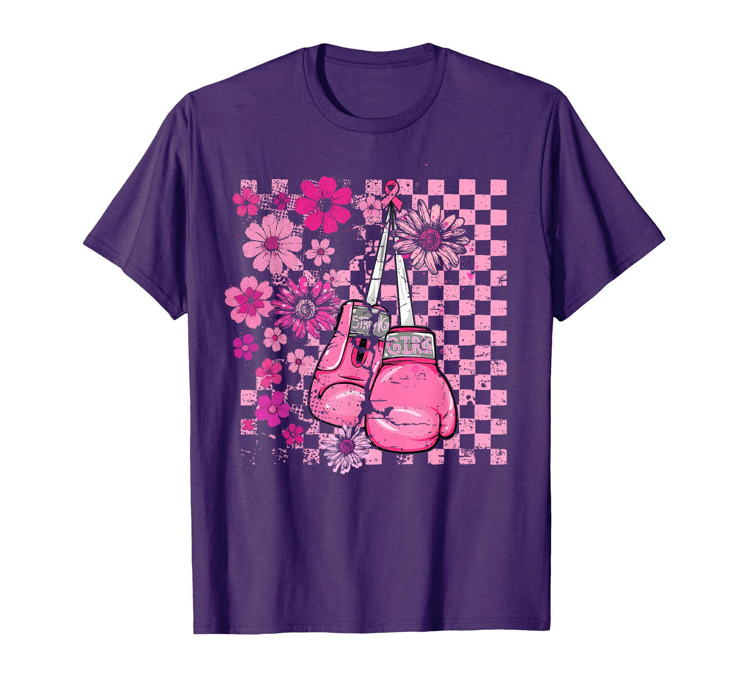 Vintage Fight Breast Cancer Awareness Survivor Pink Ribbon T-Shirt