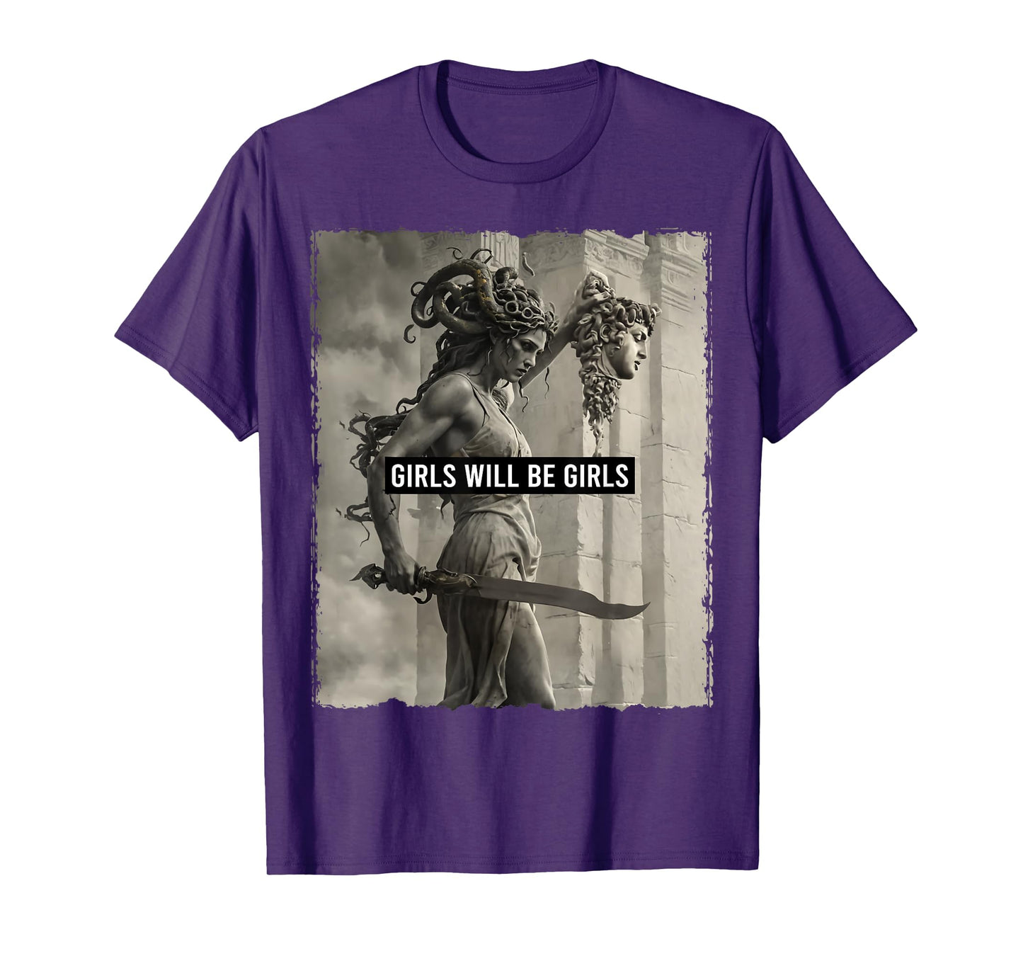 Girl Will Be Girls Patriotic Feminist 4th Of July USA Women T-Shirt