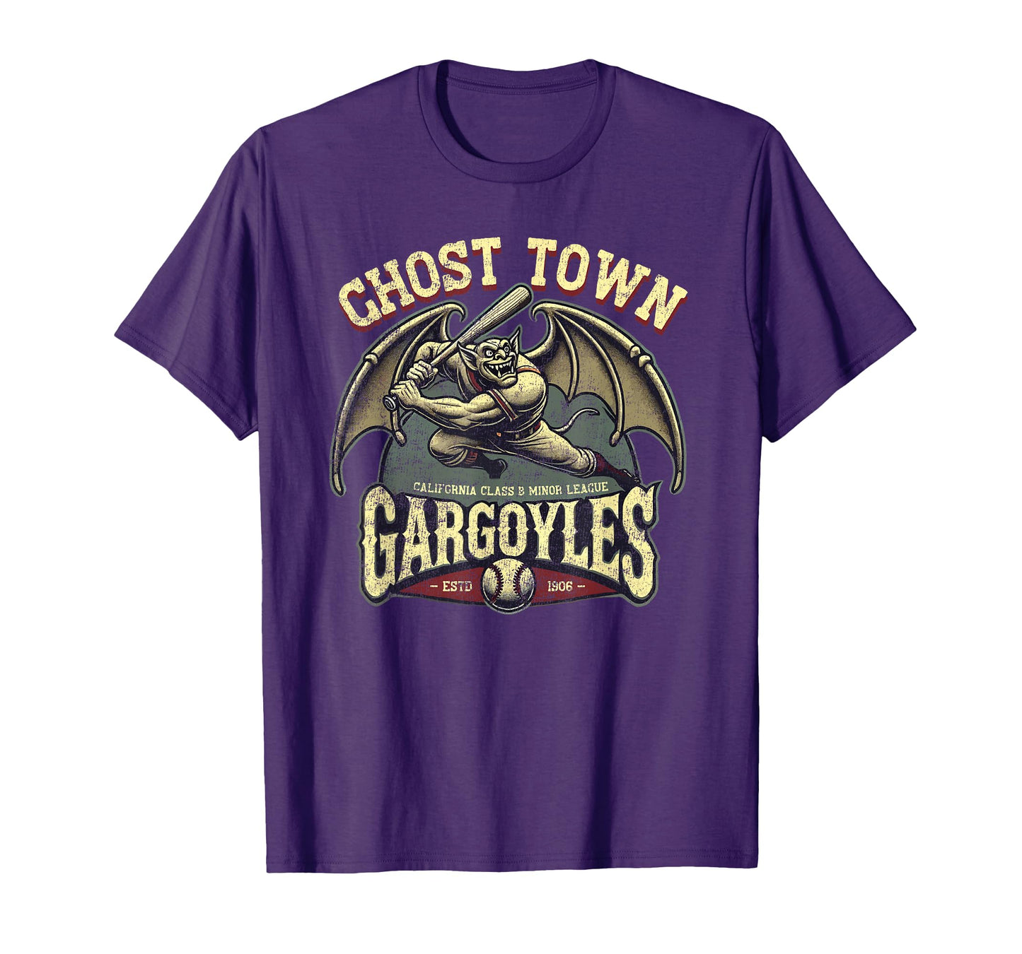 Halloween Ghost Town Gargoyles Minor League Baseball T-Shirt