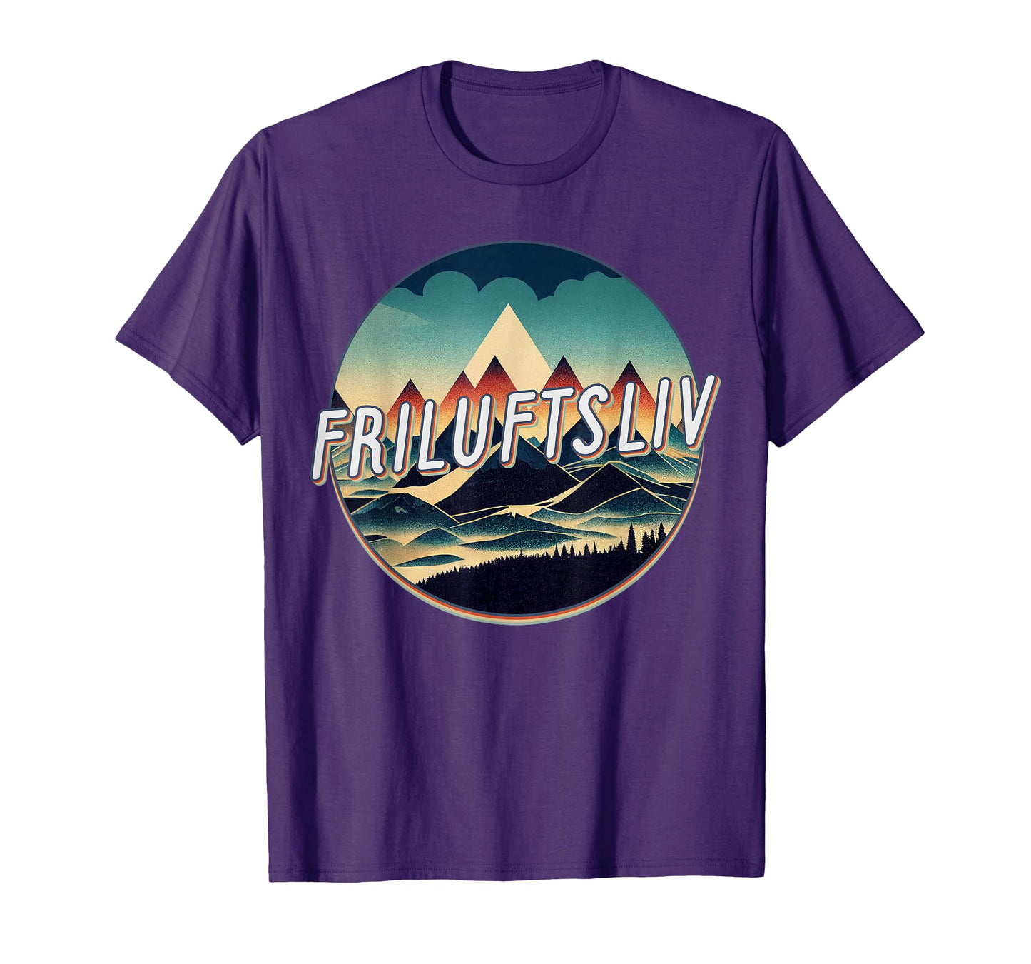 Retro Vintage Friluftsliv Love Outdoors Norwegian T-Shirt