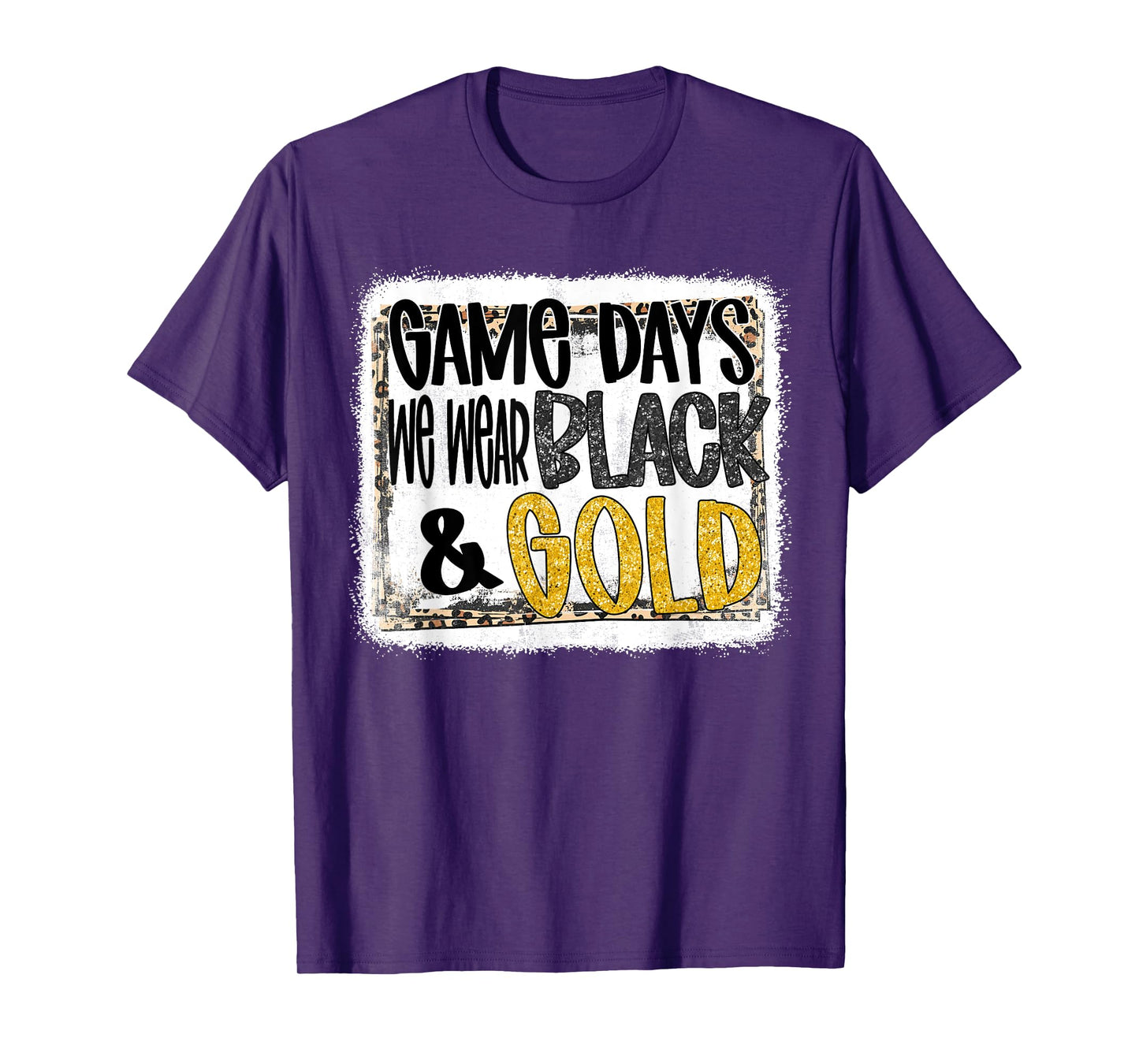 On Gameday Football We Wear Black And Gold School Spirit T-Shirt