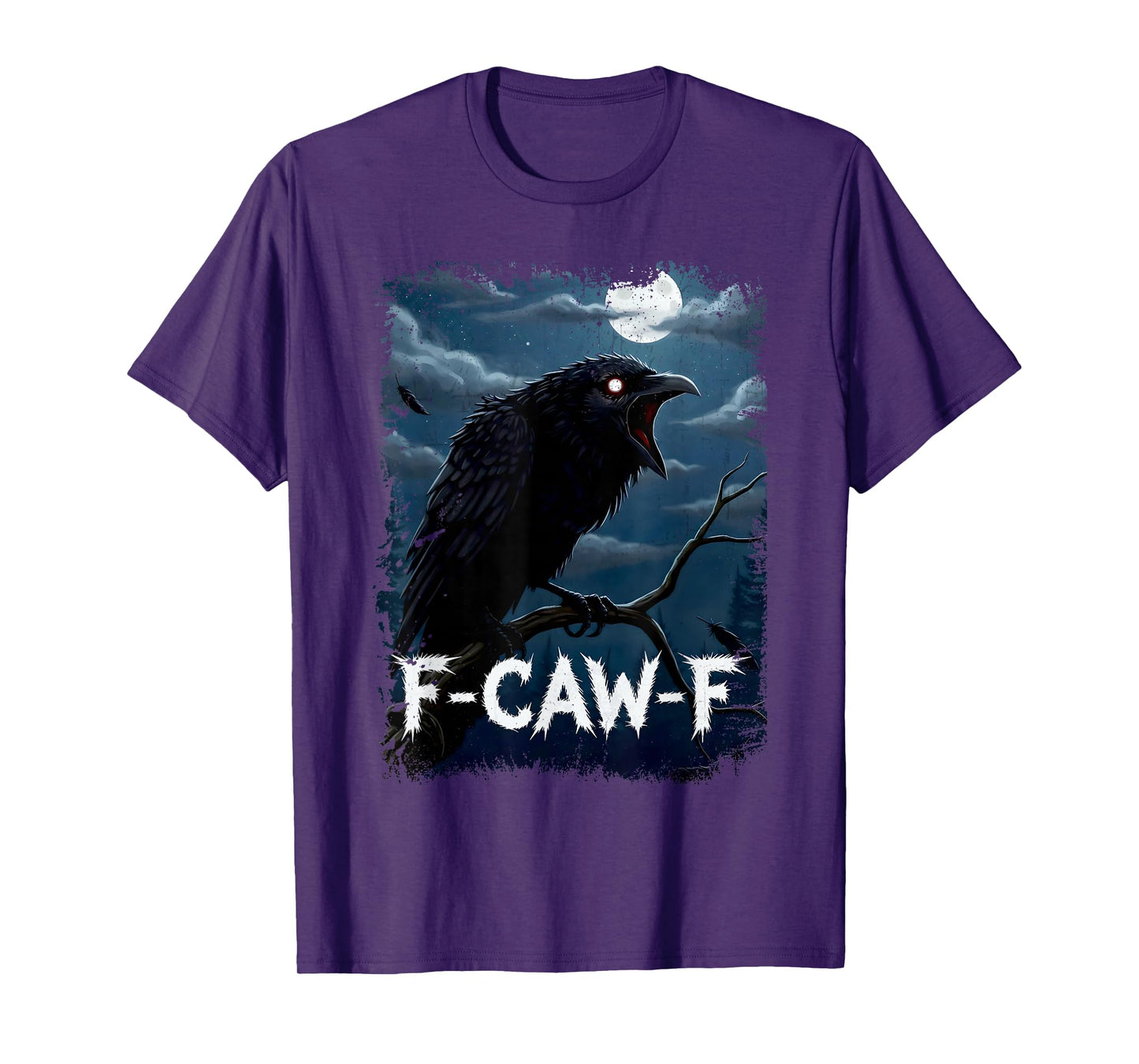 Funny Black Crow F-CAW-F Graphic for Adults, Friends & Crew T-Shirt