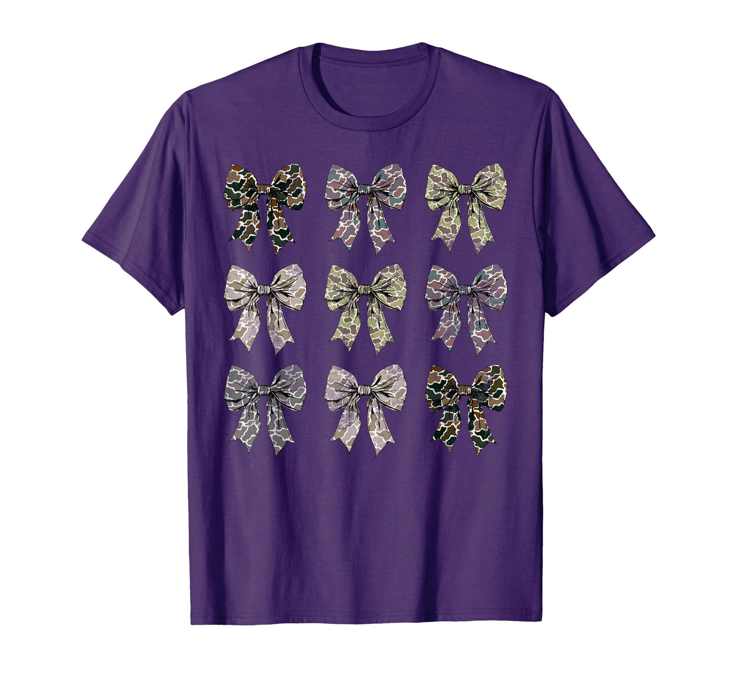 Camo Coquette Bow Duck Hunting Camouflage Girls Women T-Shirt