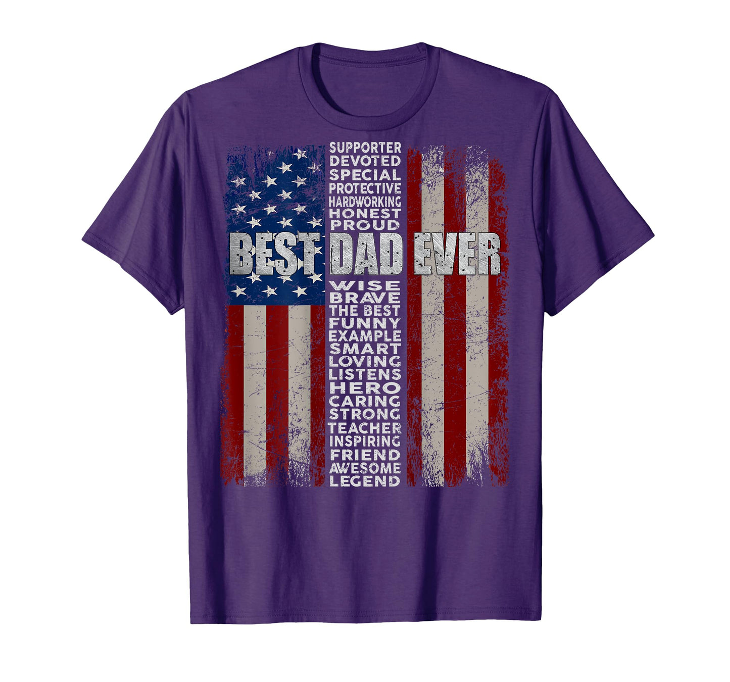 Dad American Flag Father's Day 4th of July Gift Father Daddy T-Shirt