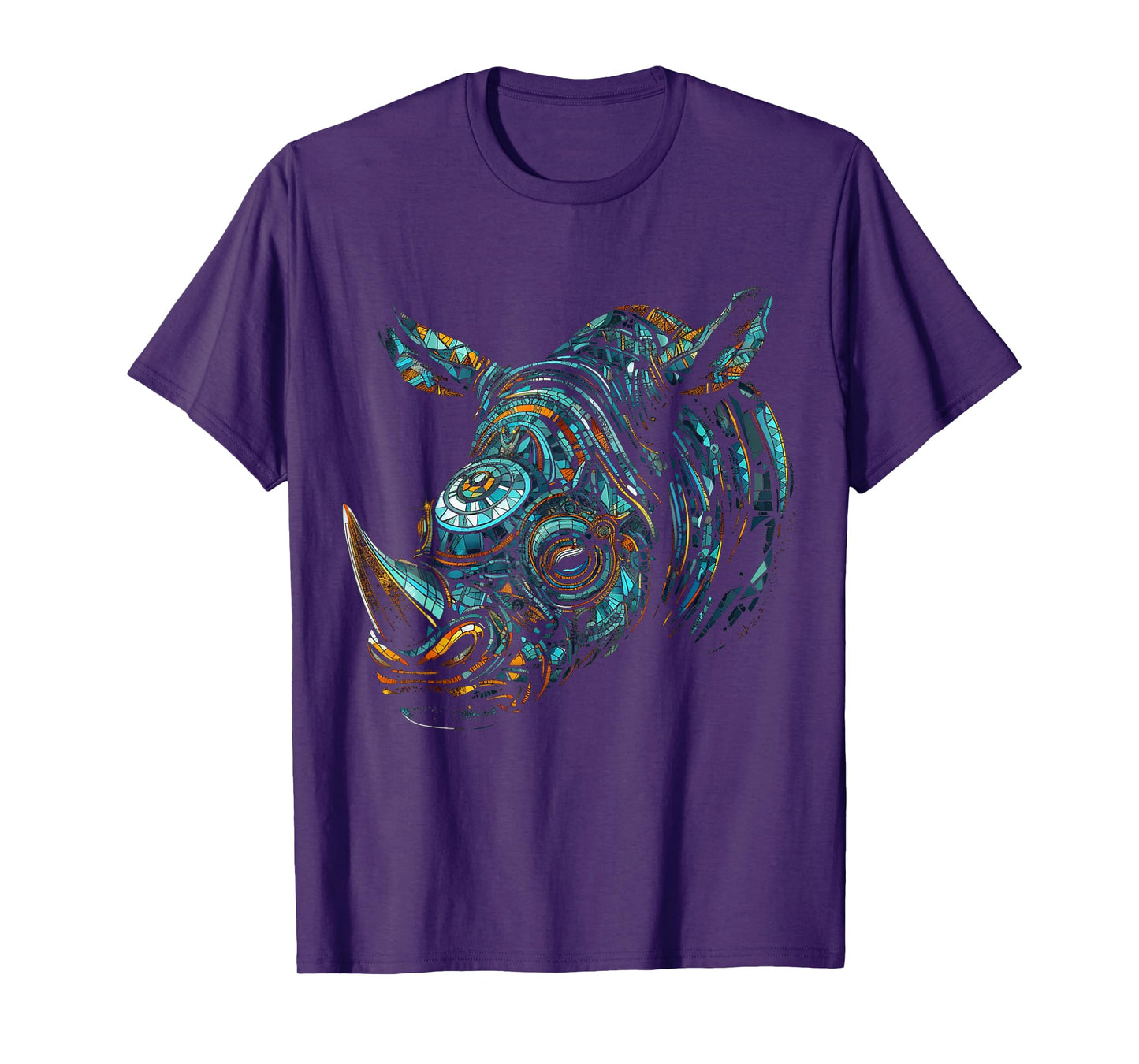 Rhino Zoo - Animal Art Mandala Rhino T-Shirt