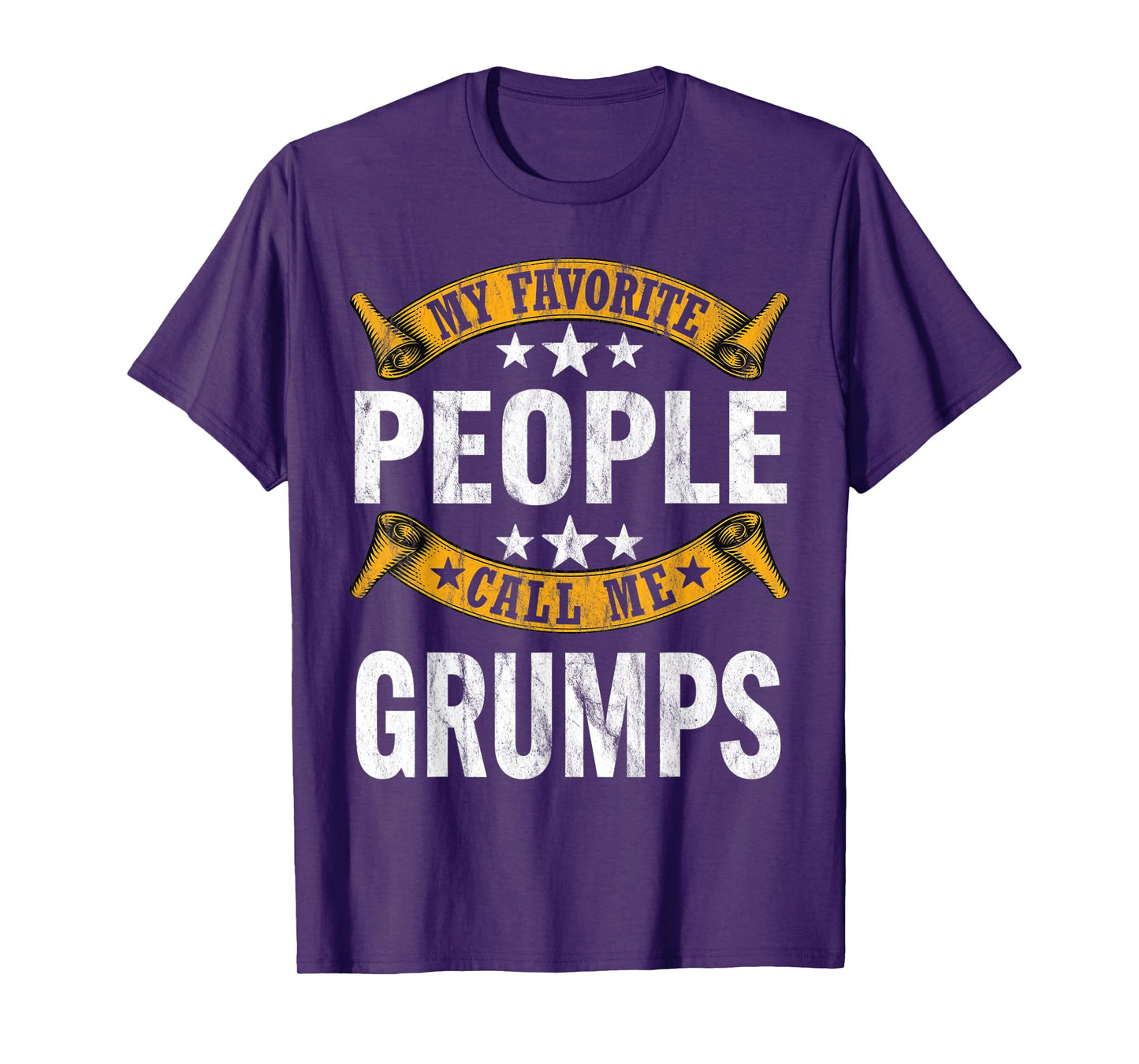 My Favorite People Call Me Grumps Vintage Fathers Day T-Shirt
