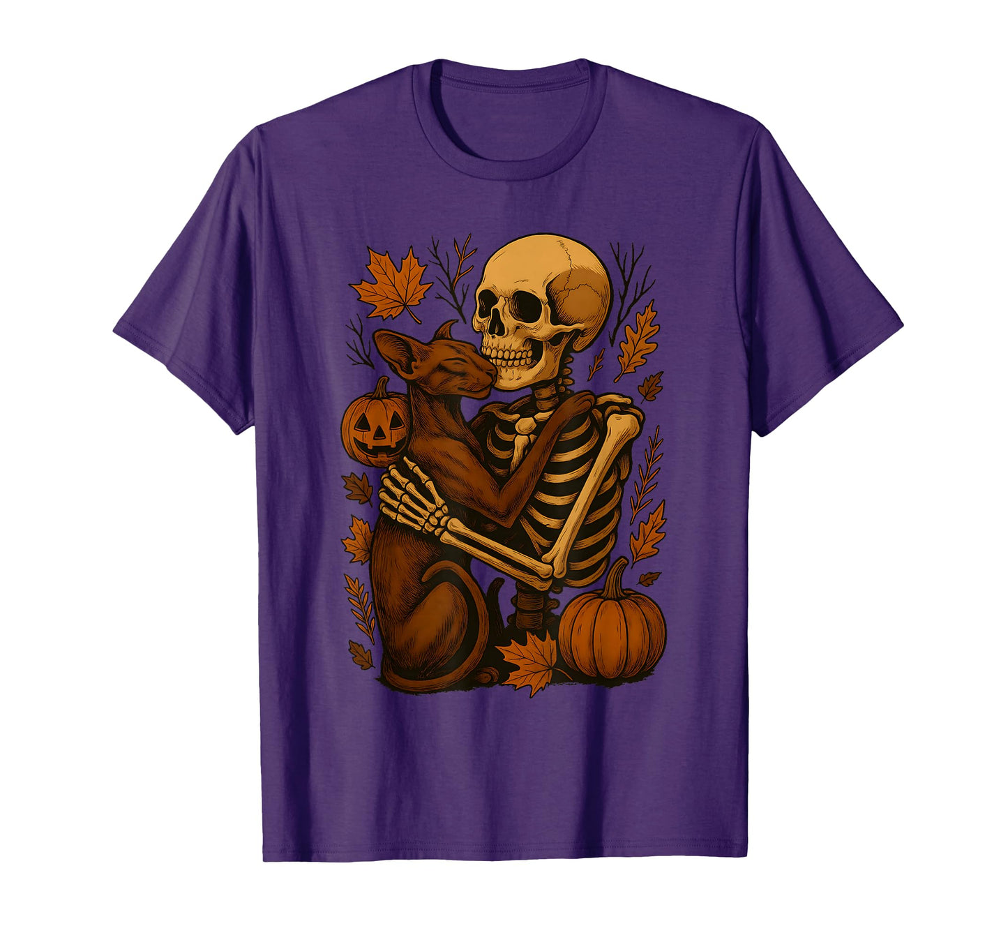 Skeleton Hugging Oriental Shorthair T-Shirt