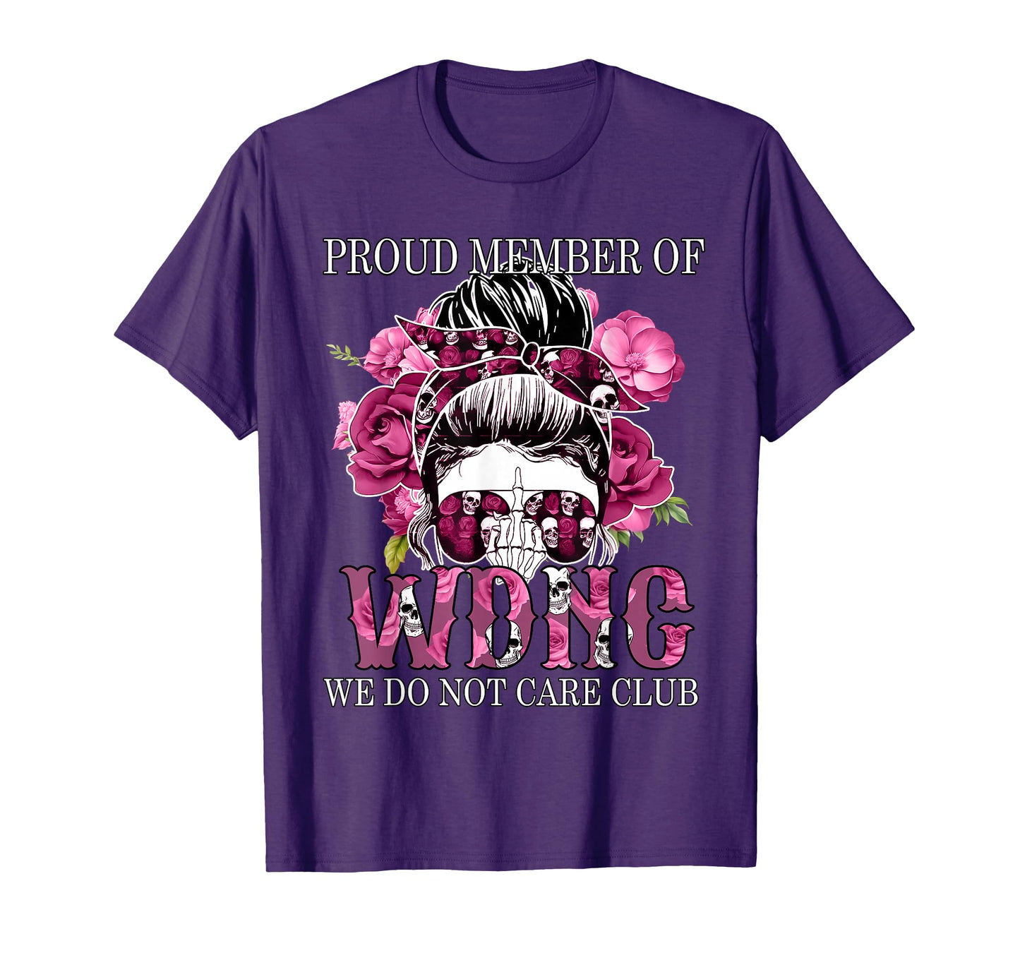 Proud Member of We Do Not Care WDNC Club Halloween Skeleton T-Shirt