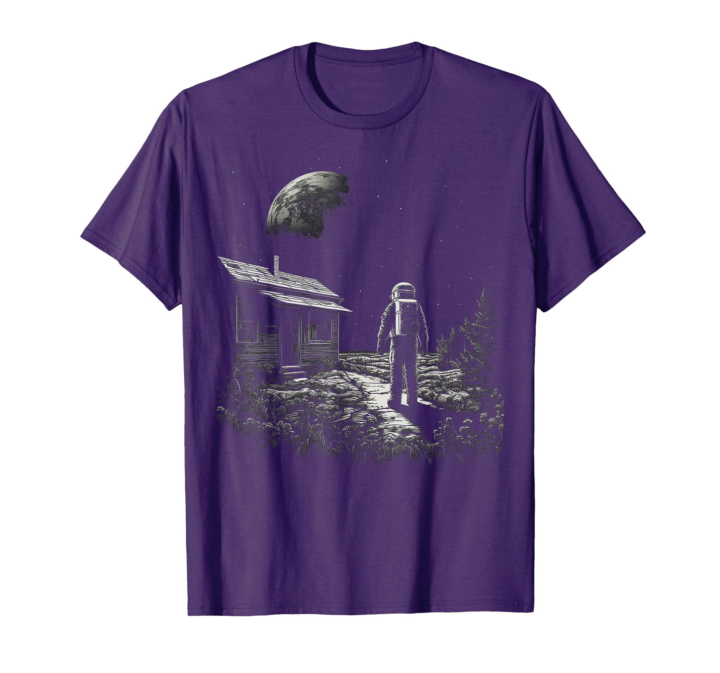 Astronaut Moon Nature Artwork Graphic Astronaut T-Shirt